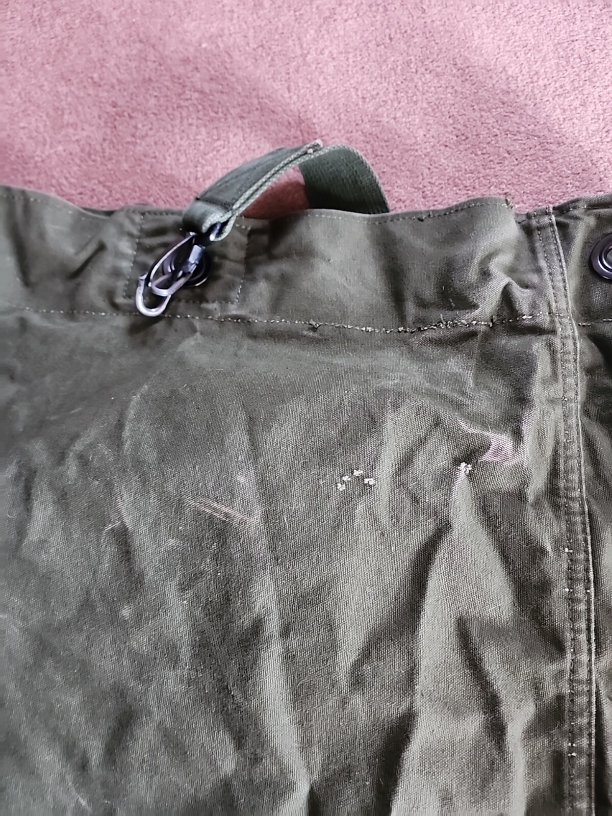 US ARMY Vietnam War Era BARRACK Laundry Duffle Duffel Bag Olive Drab Vtg