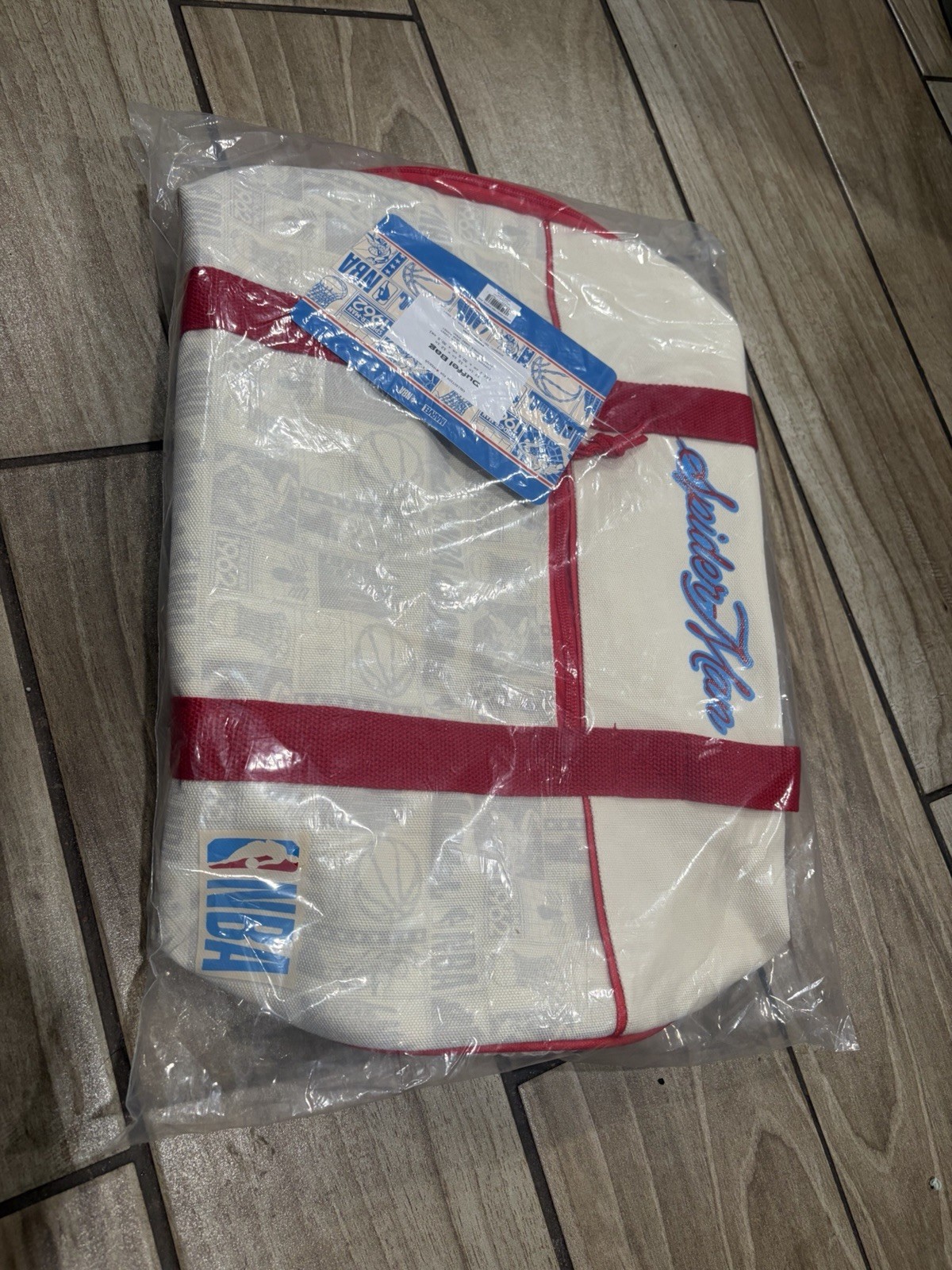 Marvel Spider-Man NBA Crossover Duffel Bag White Red Gym Travel collectors