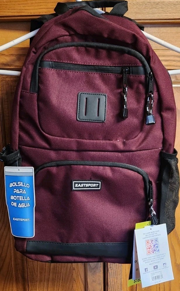 Eastsport Unisex Eclipse 19 Inches Core Red Backpack One Size Maroon New