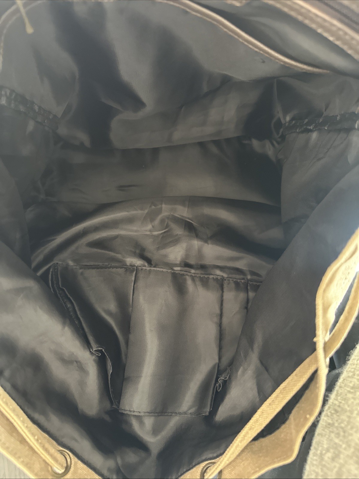 Gootium Canvas Rucksack Backpack Bag Drawstring Buckle Close Messenger Outdoor