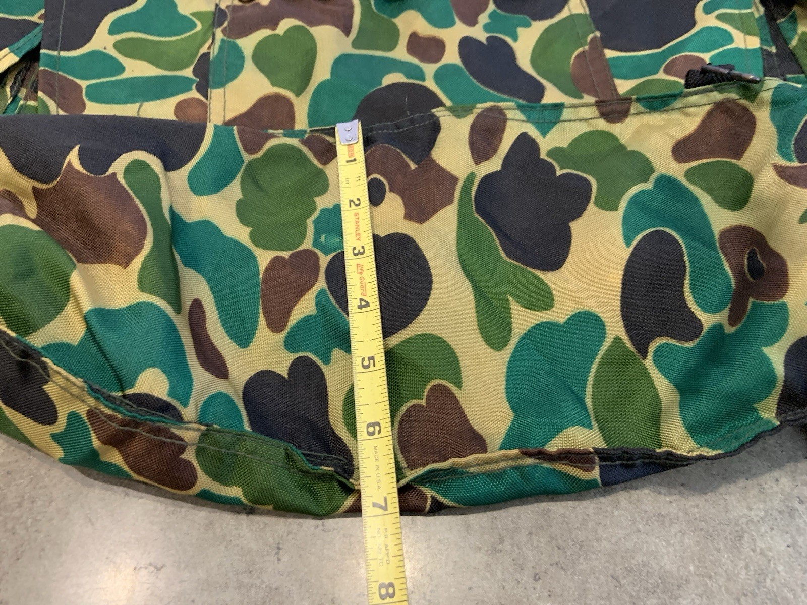 Vtg Camo Pack/Bag Large Nylon Hunting Camping Unbranded