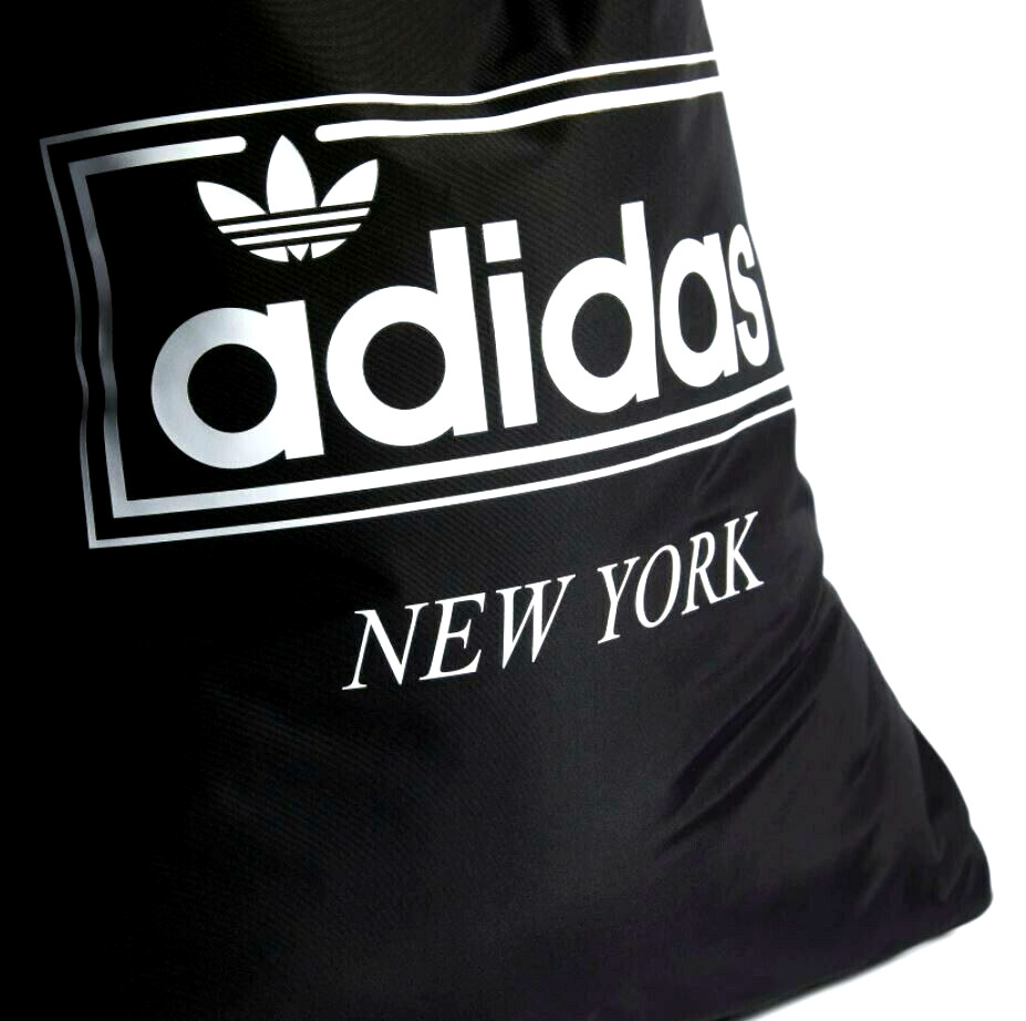 NEW ADIDAS ORIGINALS TREFOIL NEW YORK CITY NYC DRAWSTRING SACK PACK BAG #EW3909