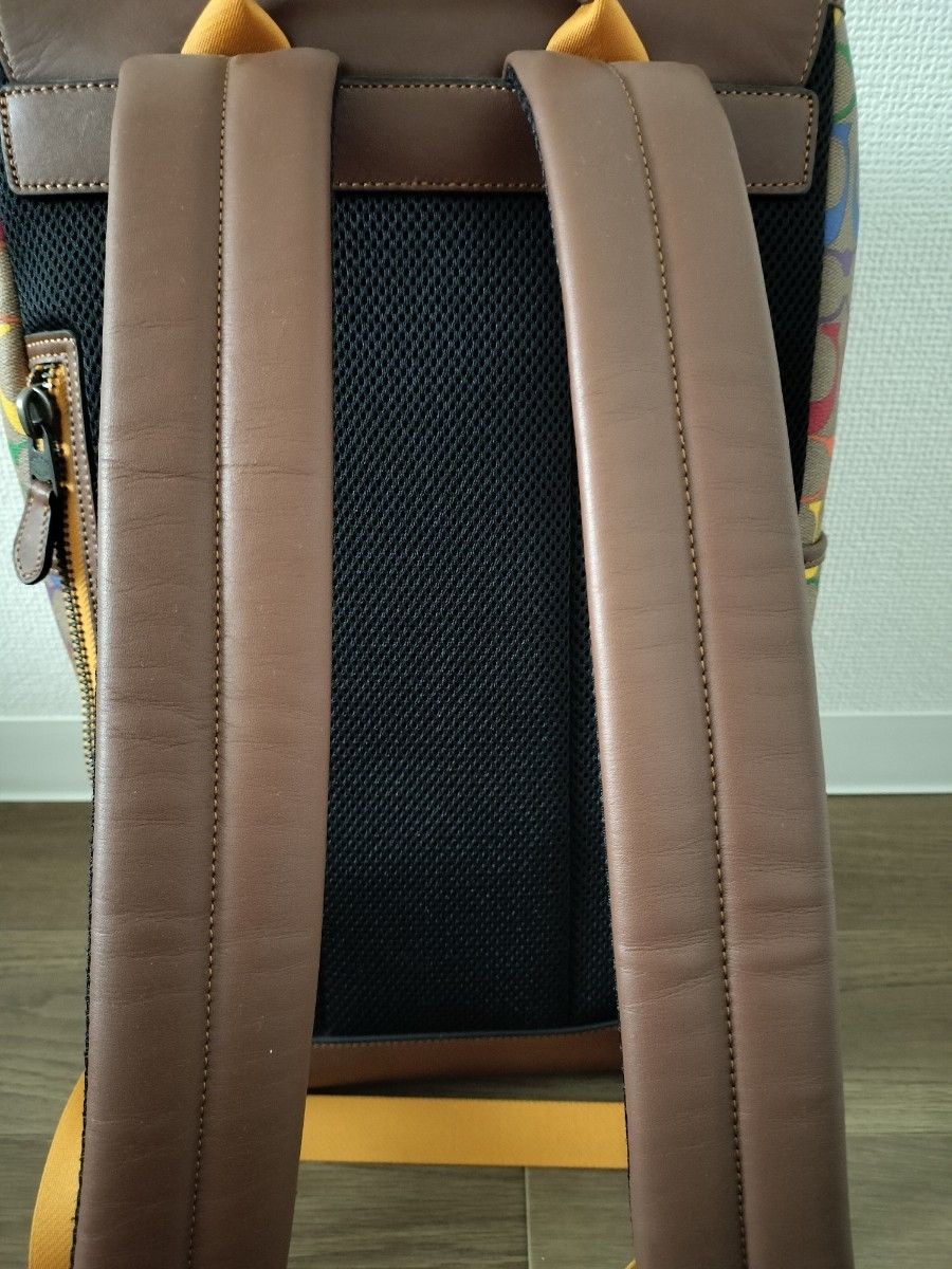 COACH Rare and track backpack rainbow signature