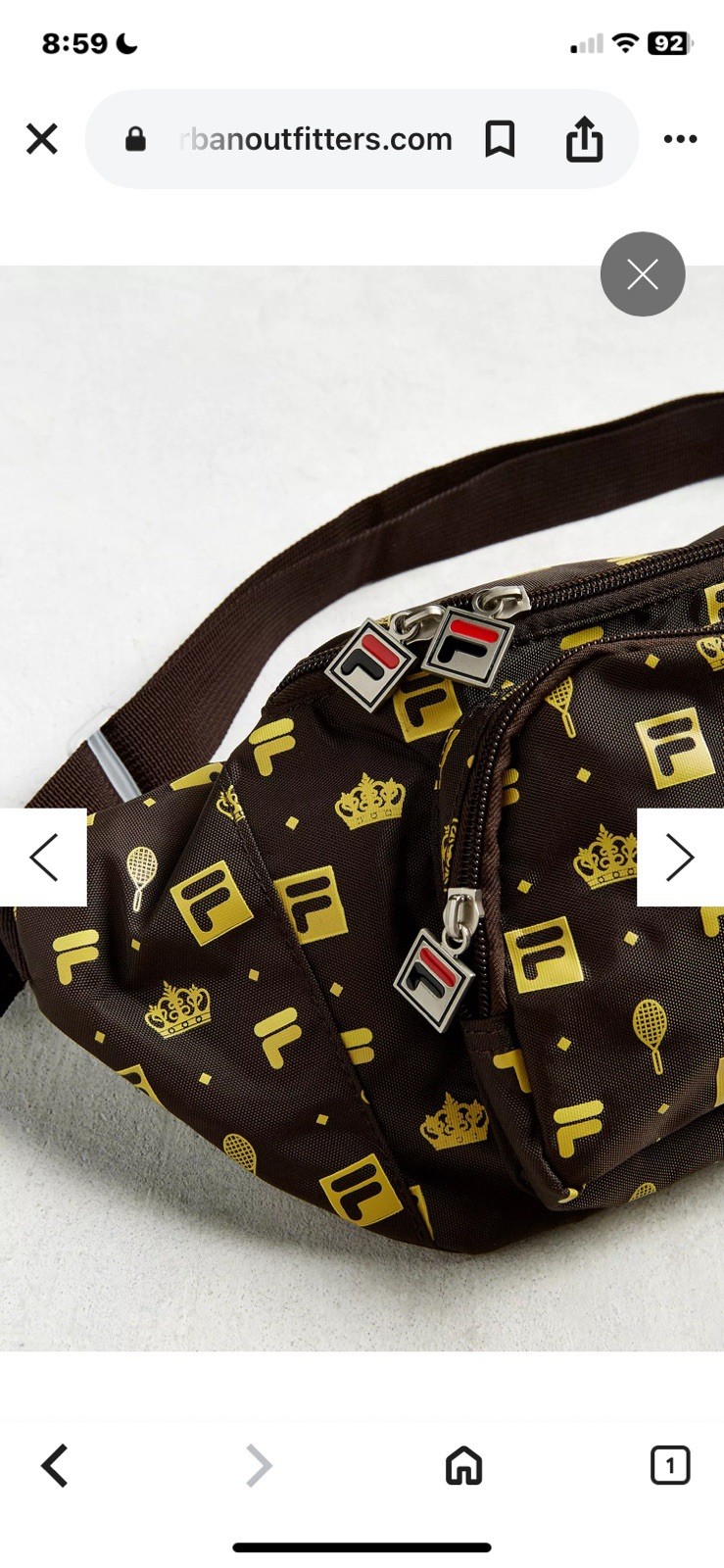 Urban outfitters extra large men’s fanny pack Cross Body Bag FILA
