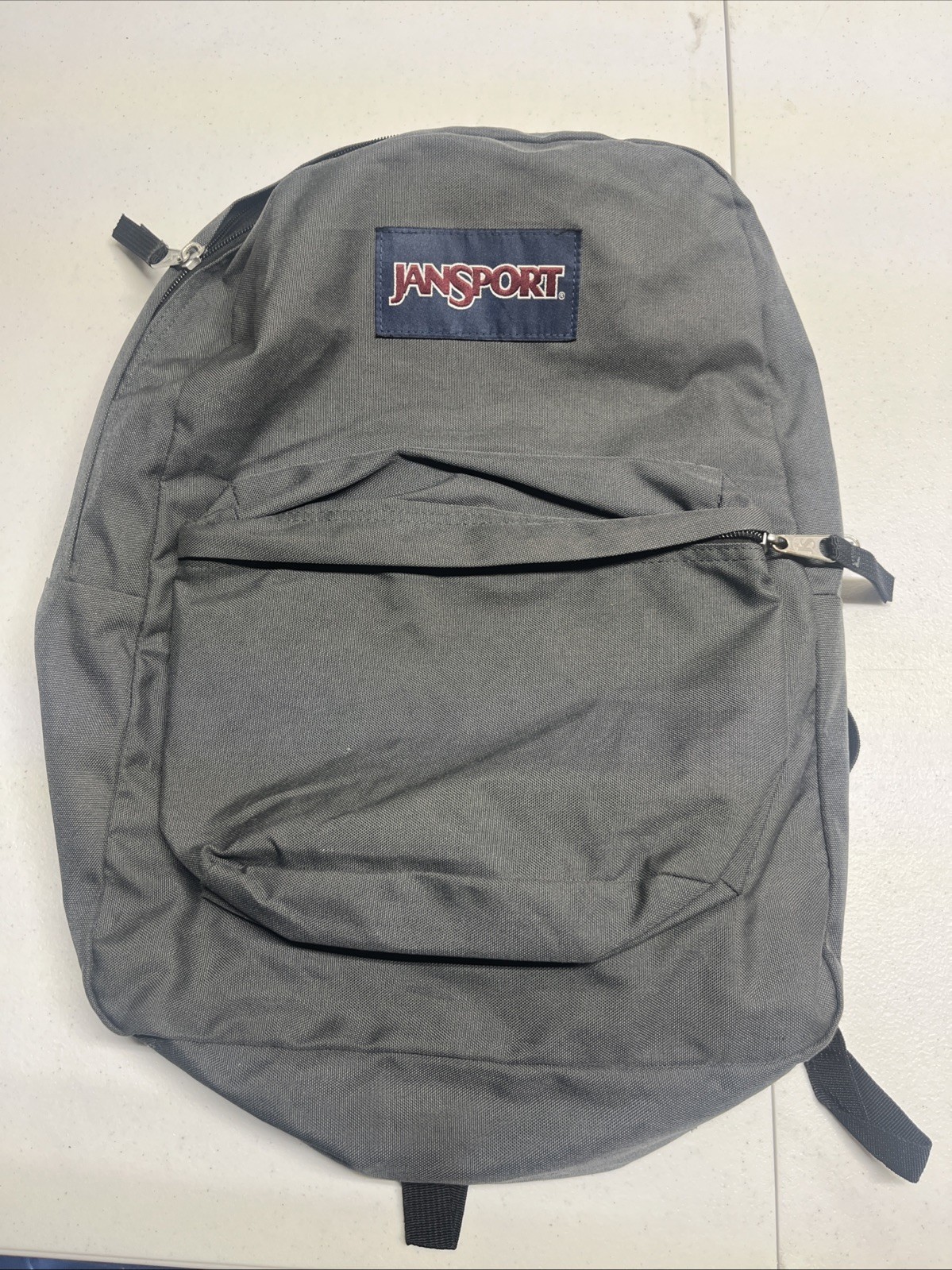 SAVE!!! JANSPORT Backpack Polyester Grey/Black JS00T501. SLIGHTLY USED!!!!!!!!