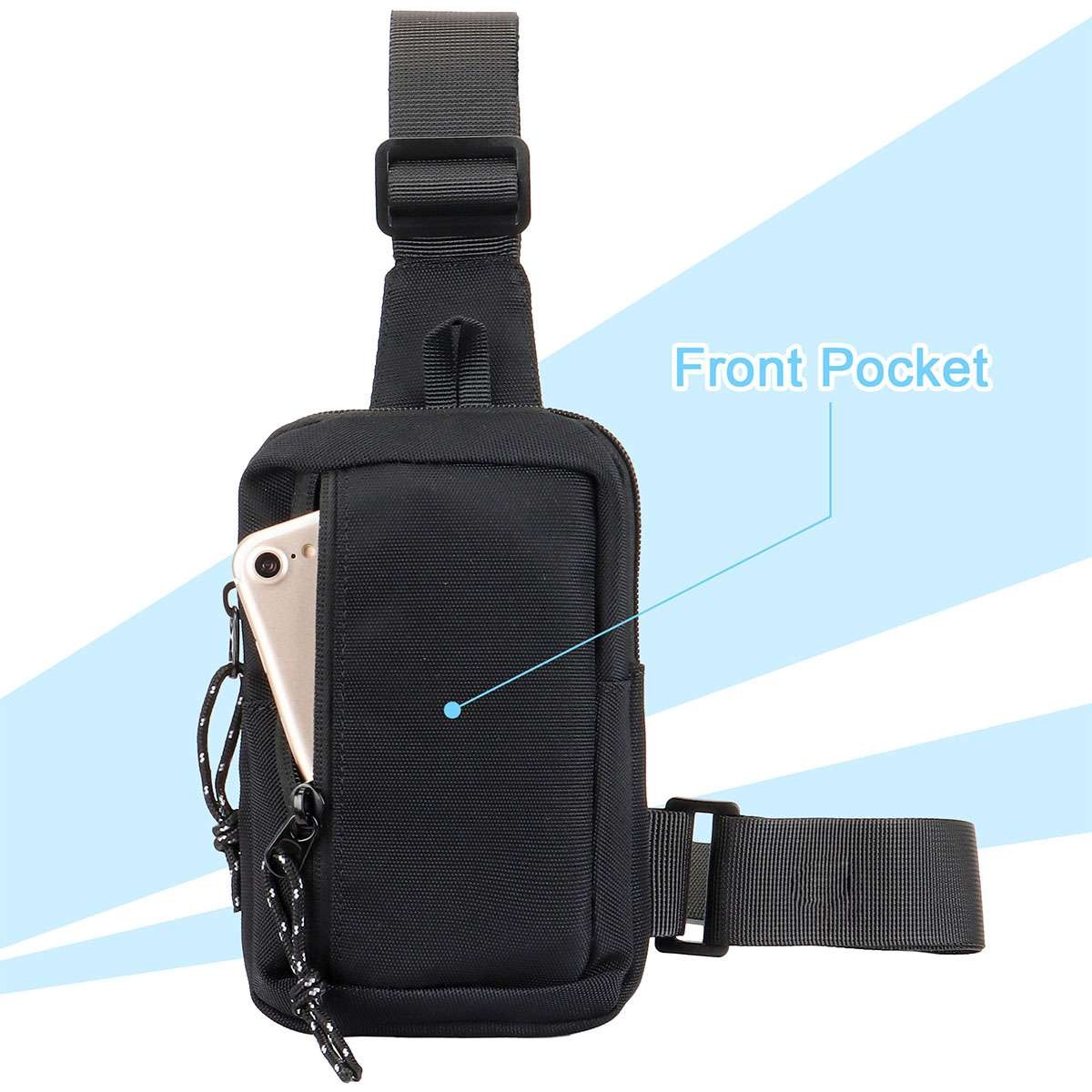 Men’s Sling Shoulder Bag Oxford Chest Pack Crossbody Casual Travel Phone Packet