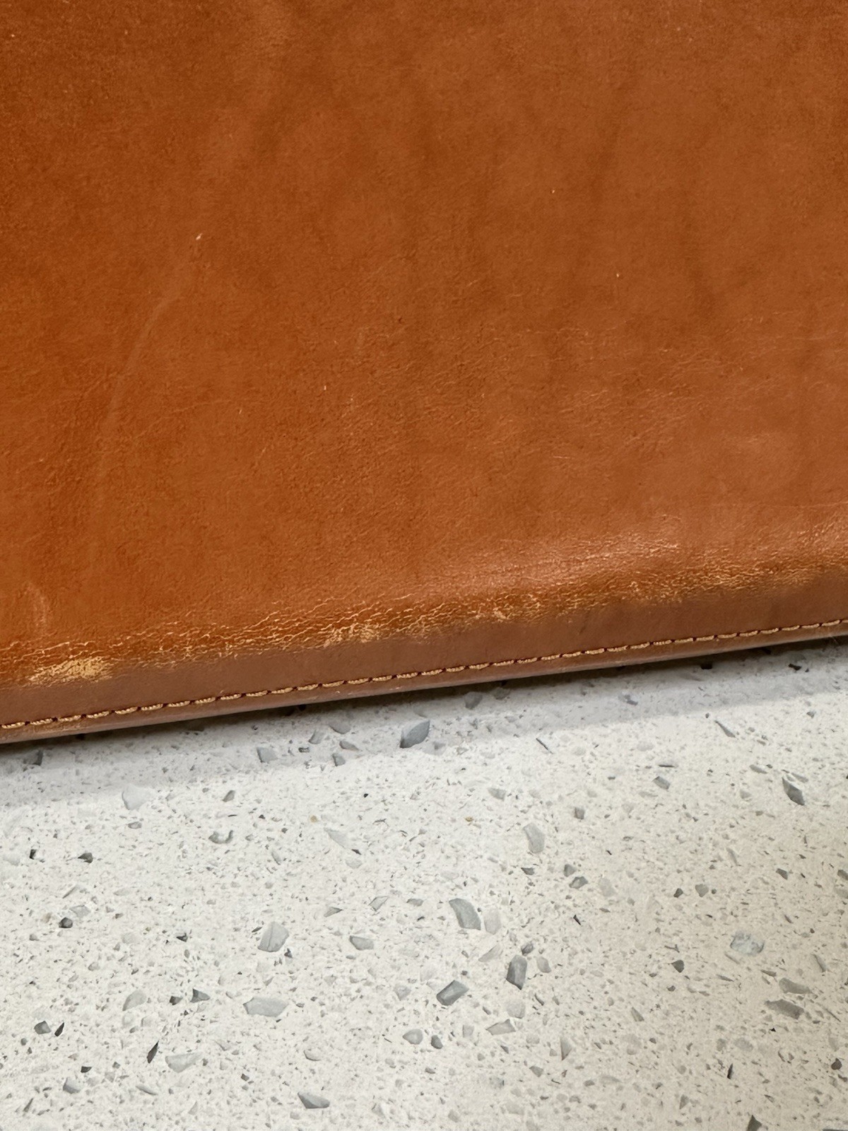 Vintage Bill Amberg Rocket Tan Briefcase Bag Metal Handle