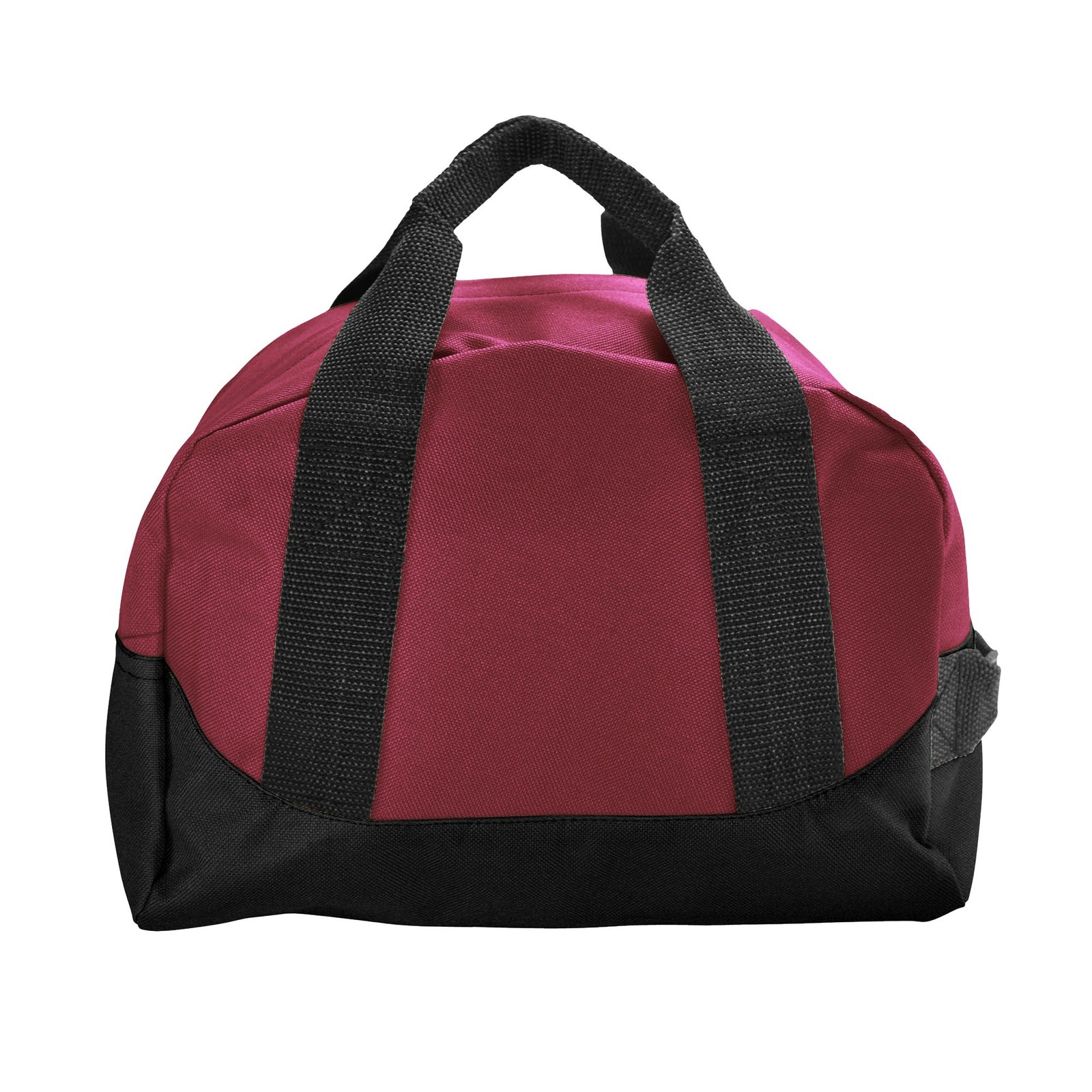 12” Mini Two Tone Duffle Bag (Maroon)