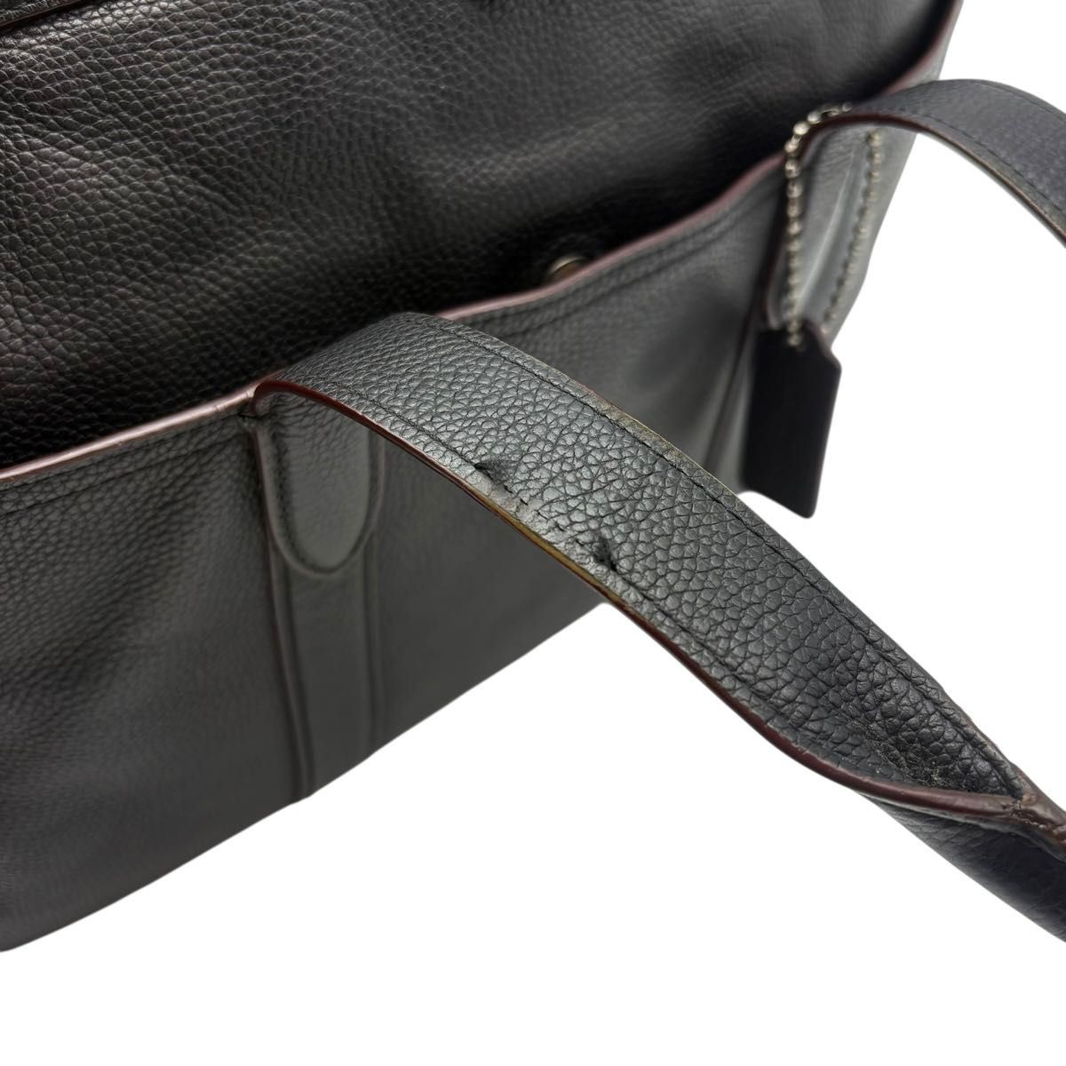 COACH Metropolitan Briefcase Black Leather Men Business Handbag 72318