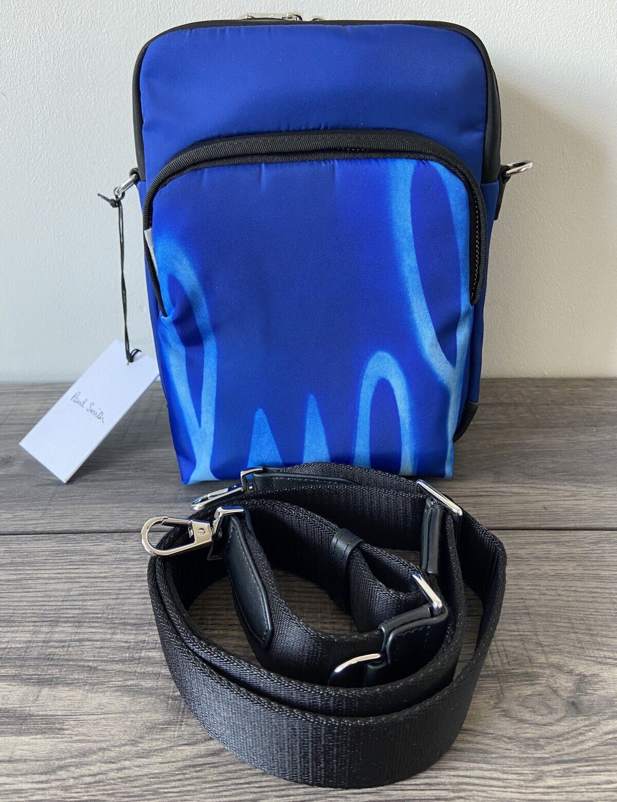 PAUL SMITH SPRAY LOGO CROSSBODY FLIGHT BAG RETAIL BNWT