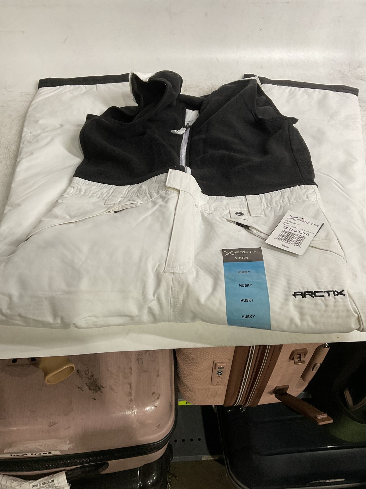 Arctix Kids Limitless Fleece Bib Overalls White Medium Husky U15