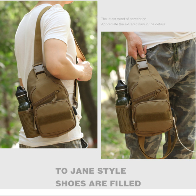 Mens Backpack Tactical Sling Shoulder Bag Molle Travel Chest Pack Outdoor Hiking