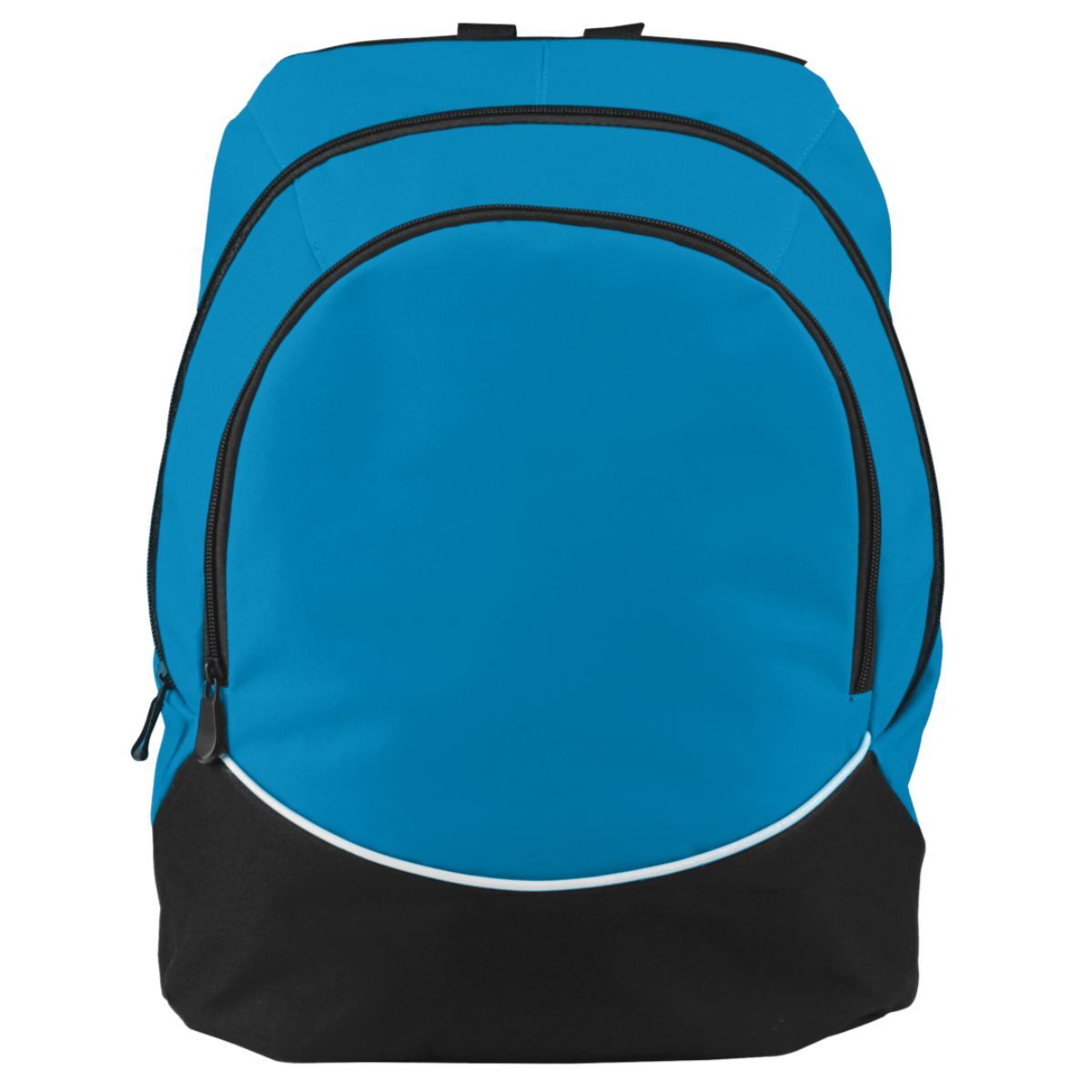 Augusta Sportswear Black Bottom Compartment Zipper Pull Tri Color Backpack. 1915