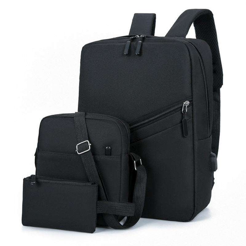 Backpack for Men Three-Piece Large-Capacity Laptop Out-Of-Home Travel Trend Bag
