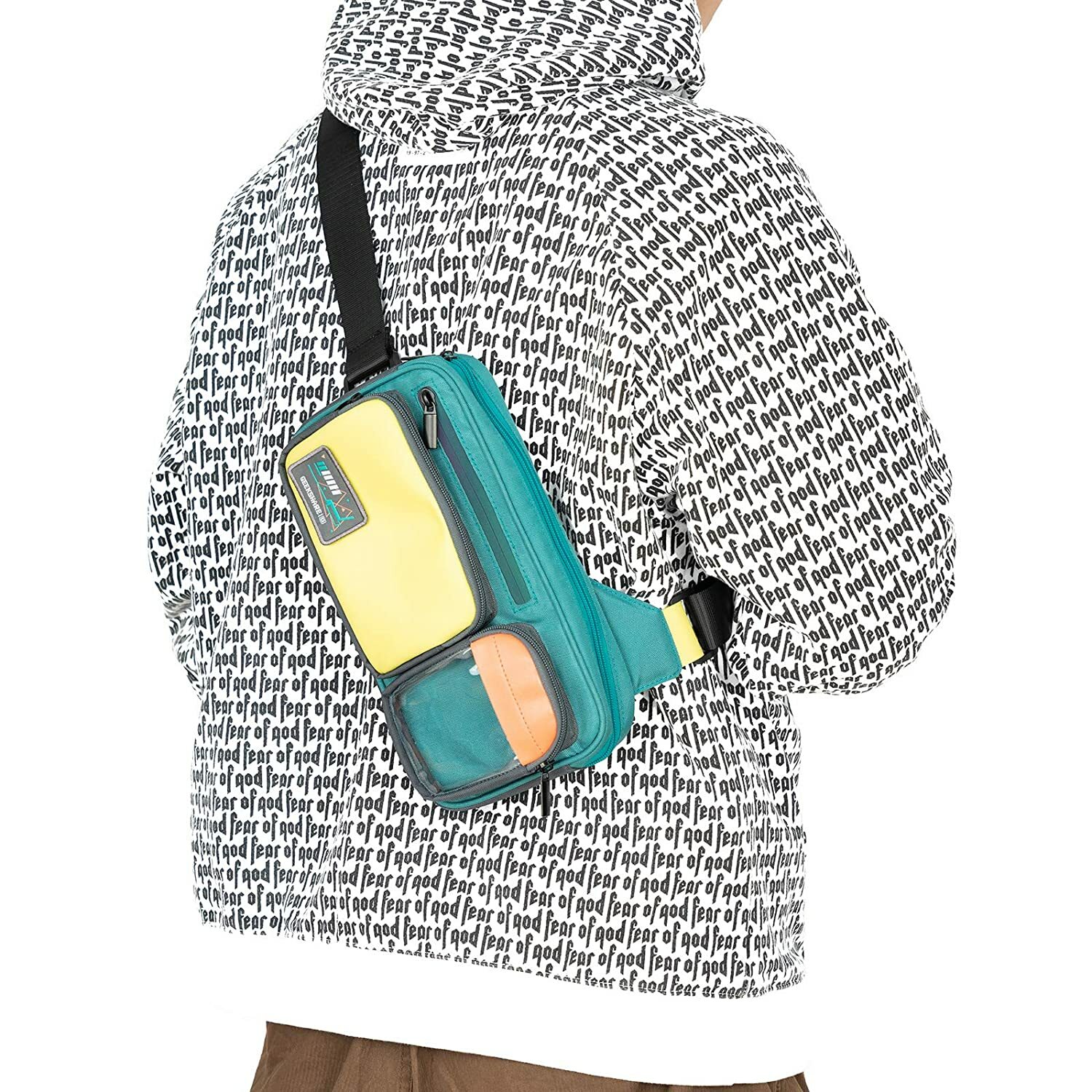 Green Crossbody Bag Backpack Travel Shoulder Bag Message Bag for Boy & Girl