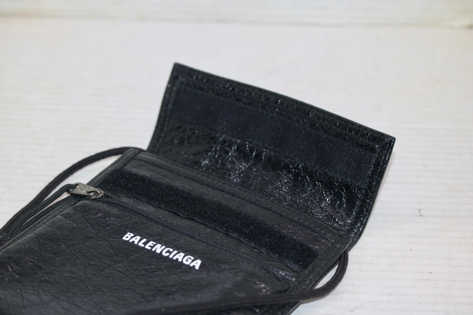 Balenciaga Men’s Explorer Small Pouch Crossbody Bag Black Arena Lambskin Leather
