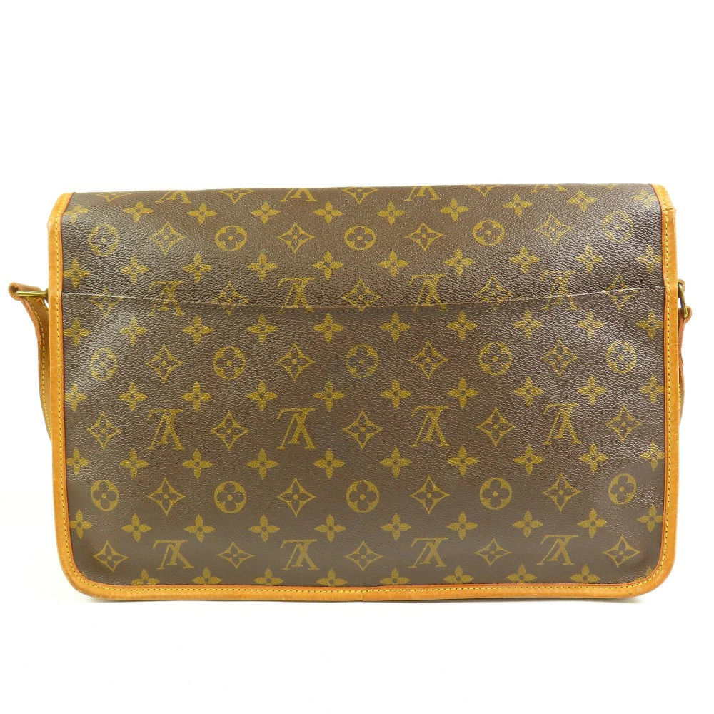 Louis Vuitton Gibessiere GM Monogram Shoulder Bag Pad PVC Vachetta
