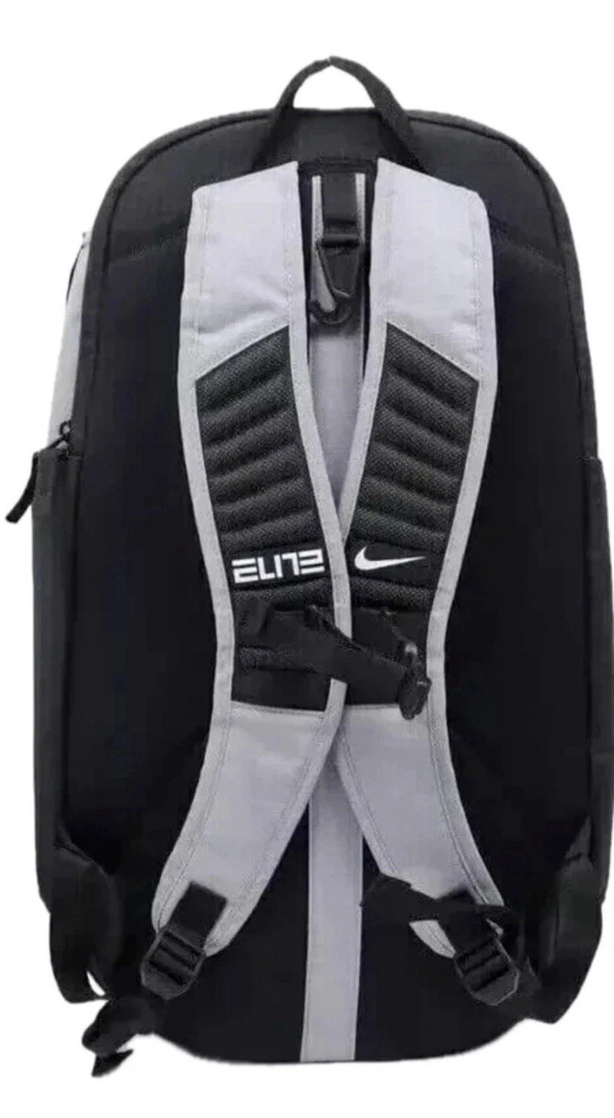 Nike Hoops Elite Pro Backpack Cement Grey White Black Laptop School BA5554-012
