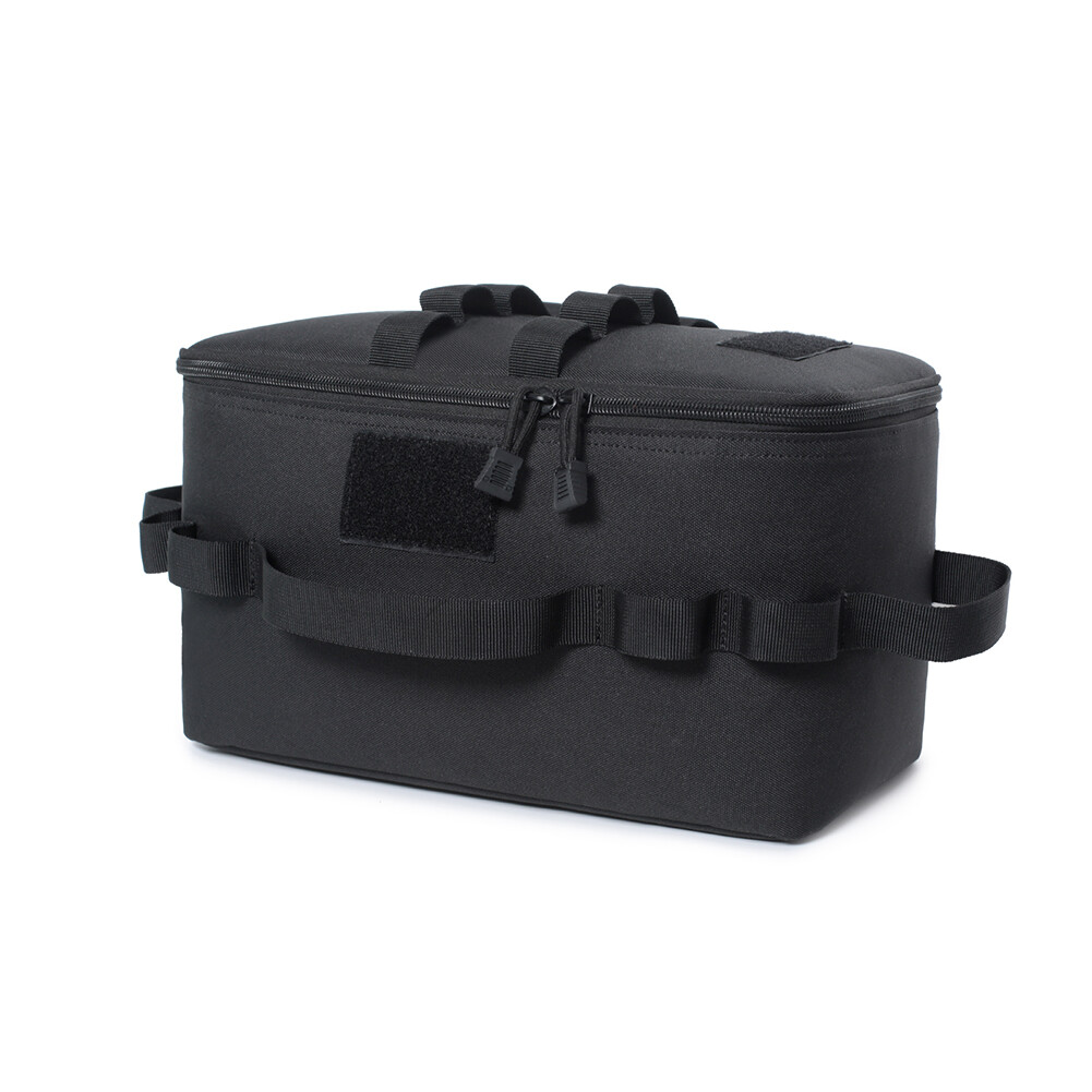Tactical Amping Cookware Storage Bag Padded Gas Canister Organizer with Dividers