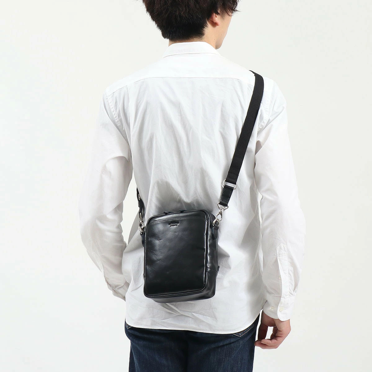 Ultima Tokyo Shoulder Bag, Libero Leather Bag 2-Way Shoulder Black or Brown