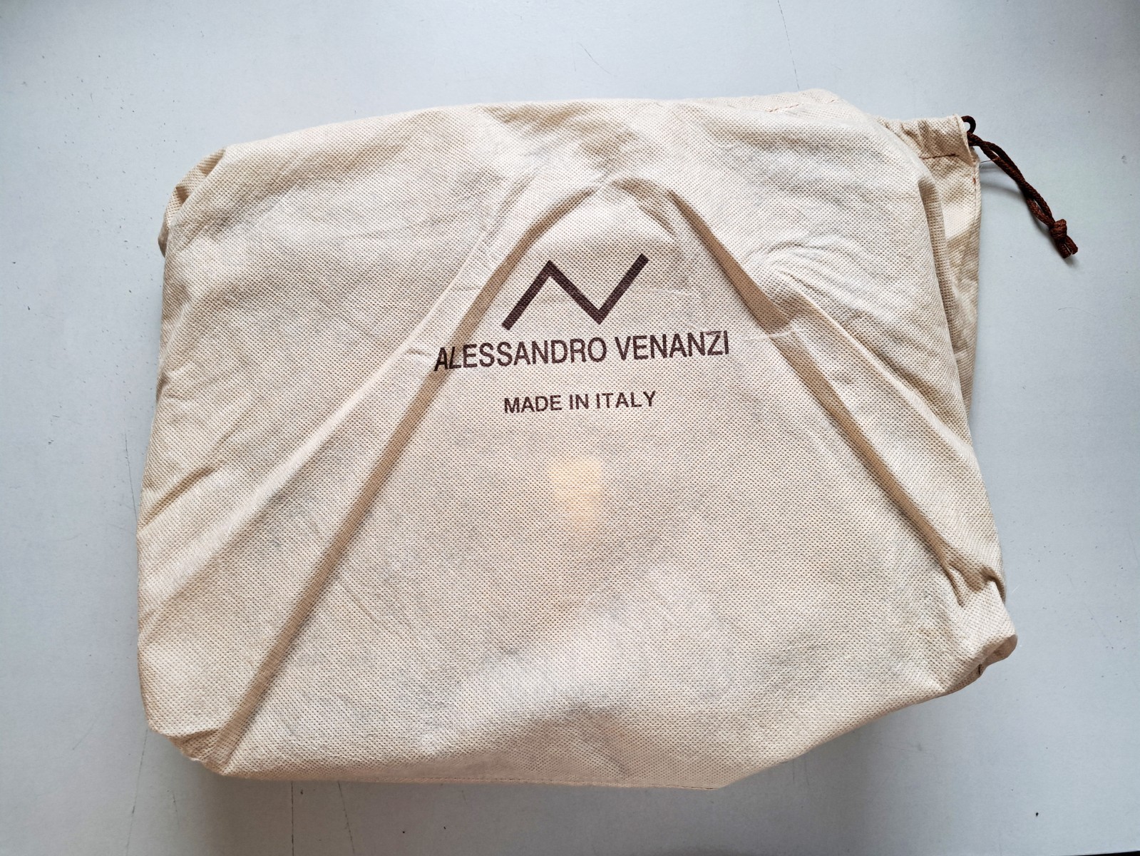 ALESSANDRO VENANZI Attache Briefcase, 15.5″ x 12.5″ Italy Genuine Leather