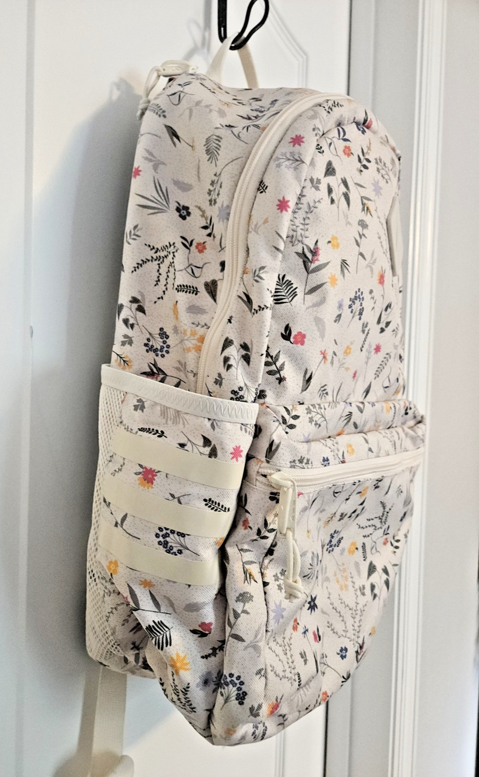 Adidas Classic 3S 5 Backpack Meadow Floral/Wonder White School Gym Travel