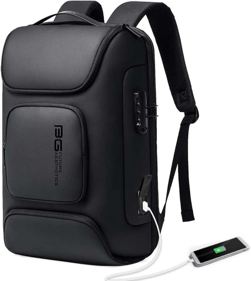 Sleek USB Charging Slim Business Laptop Backpack for Men & Women