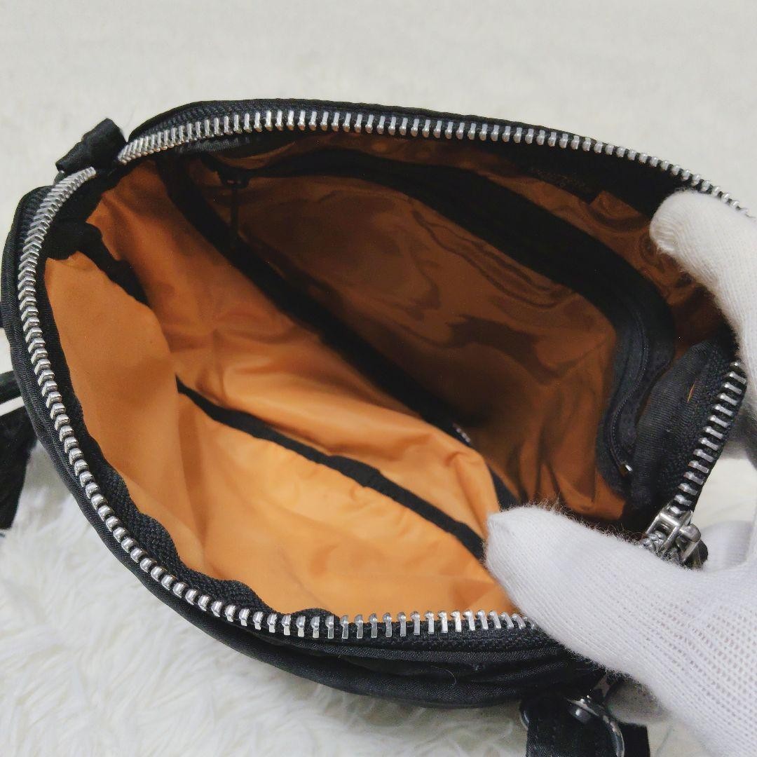 Authentic PORTER TANKER Oval Shoulder Bag Nylon Black 18cm x 25cm x 9cmPorter