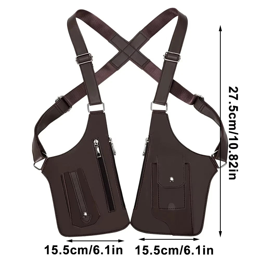 Adjustable Anti-Theft Underarm Shoulder Bag PU Leather Wallet Holster Bag