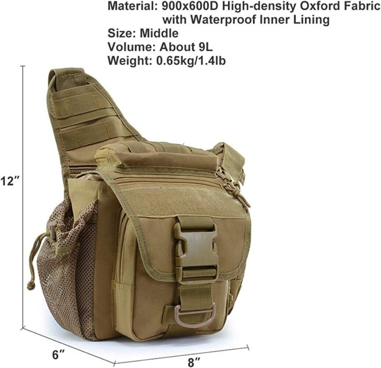 Outdoor Sport Military Multi-functional Tactical Messenger Shoulder Bag for Men