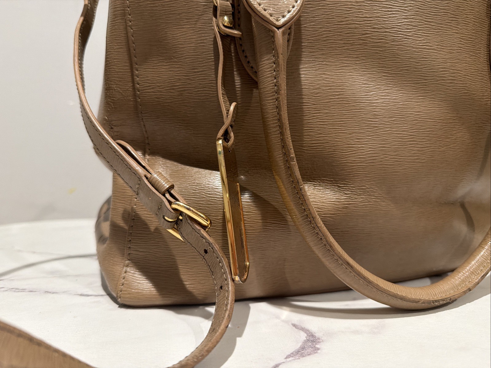 1987 RLL Ralph Lauren Leather Bag Crossbody 11 x 6 x 9 Vintage Pebble Satchel