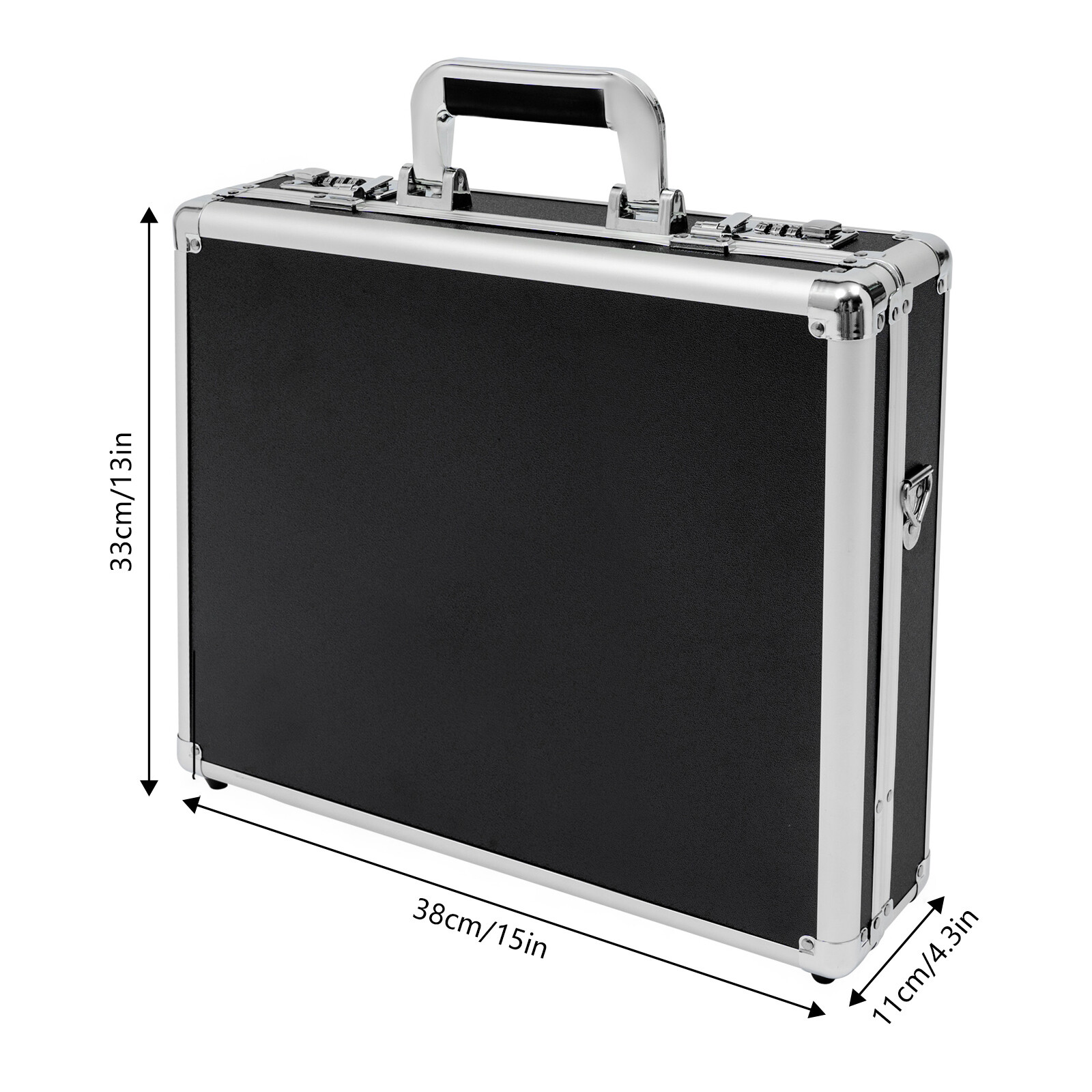 Aluminum Hard Case Big Capacity with Combination Lock Briefcase with Pocket