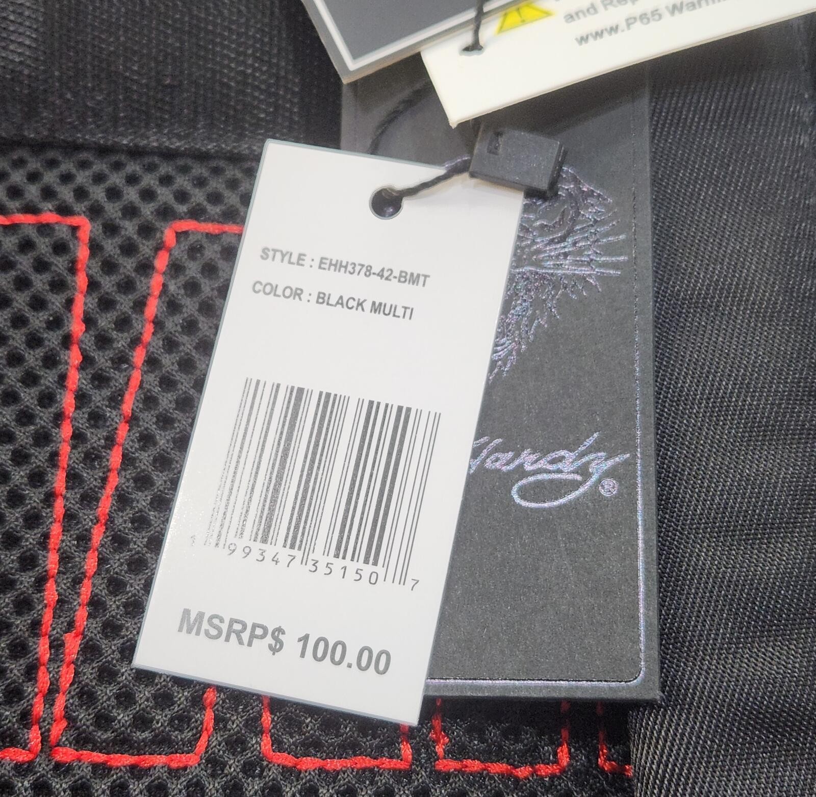 New Y2K retro Ed Hardy Large Backpack Tattoo Print Laptop Pocket Vegan Material