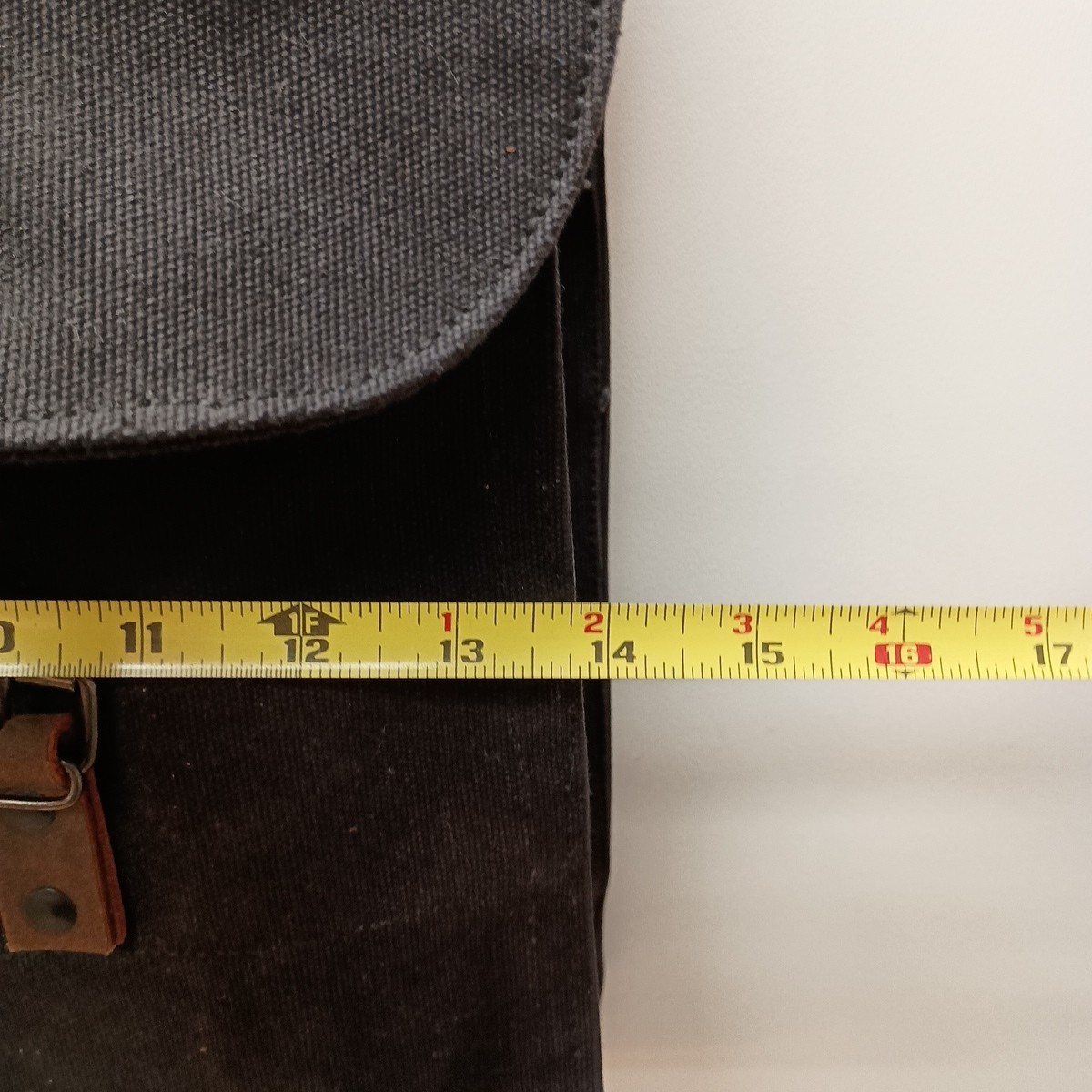 Rothco Canvas Messenger Bag- Black- 100% Cotton- Leather Accents-RN37572