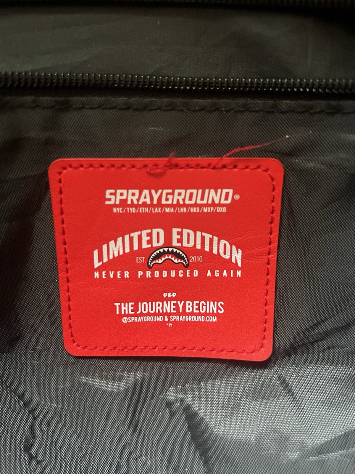 Sprayground Limited Edition Large Checkered Money Duffle Bag Zip Pockets