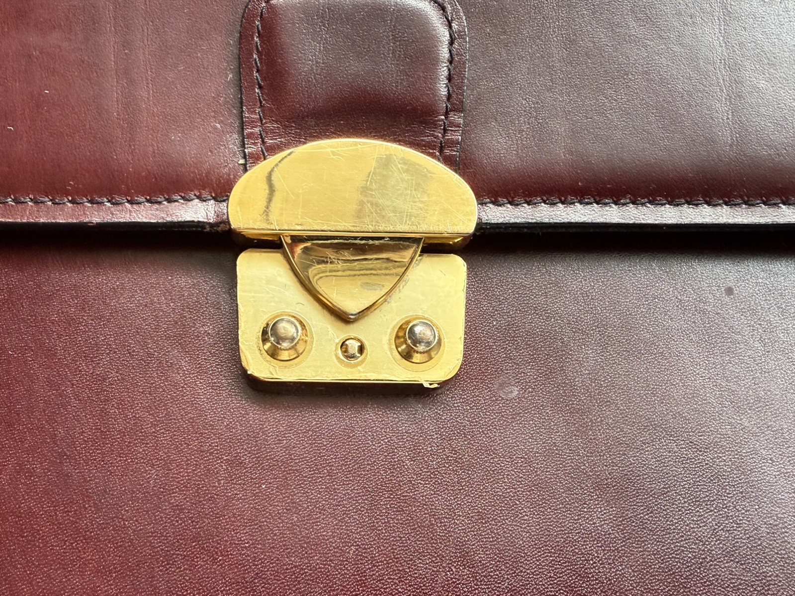 SCHLESINGER BROTHERS Cordovan Heavy Leather Briefcase / Lawyer Bag – USA