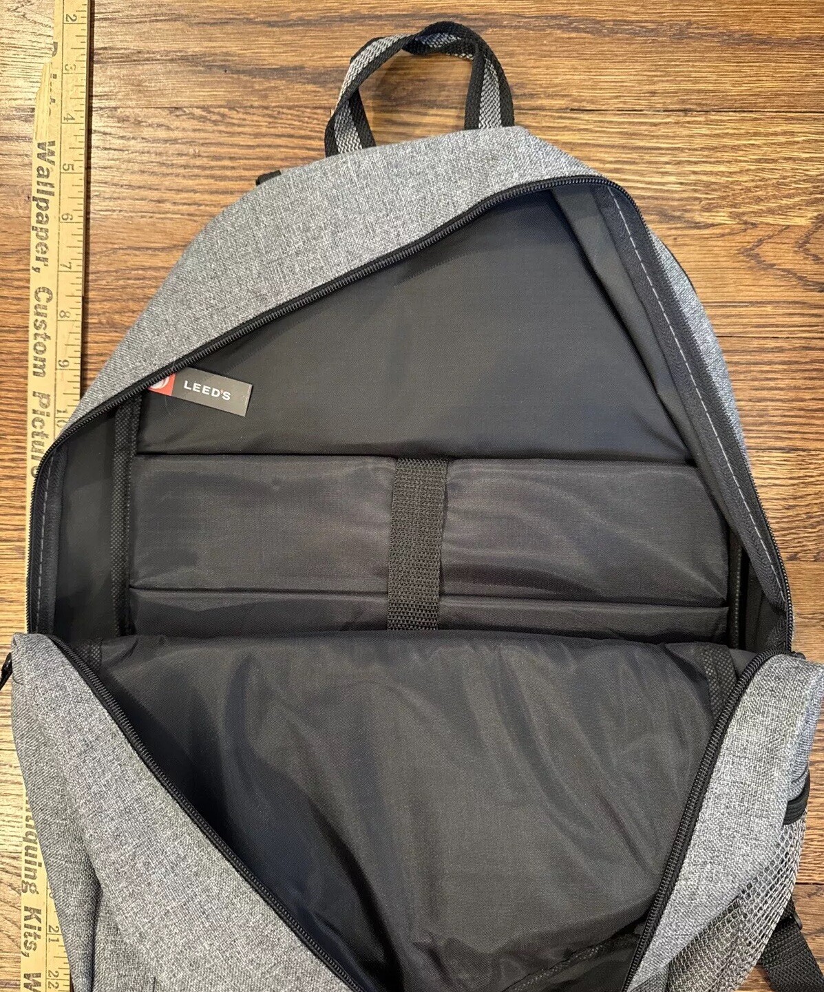 NWOT Leeds Deluxe 15″ Laptop Backpack Graphite #3450-34 “Turner” Branded Atlanta