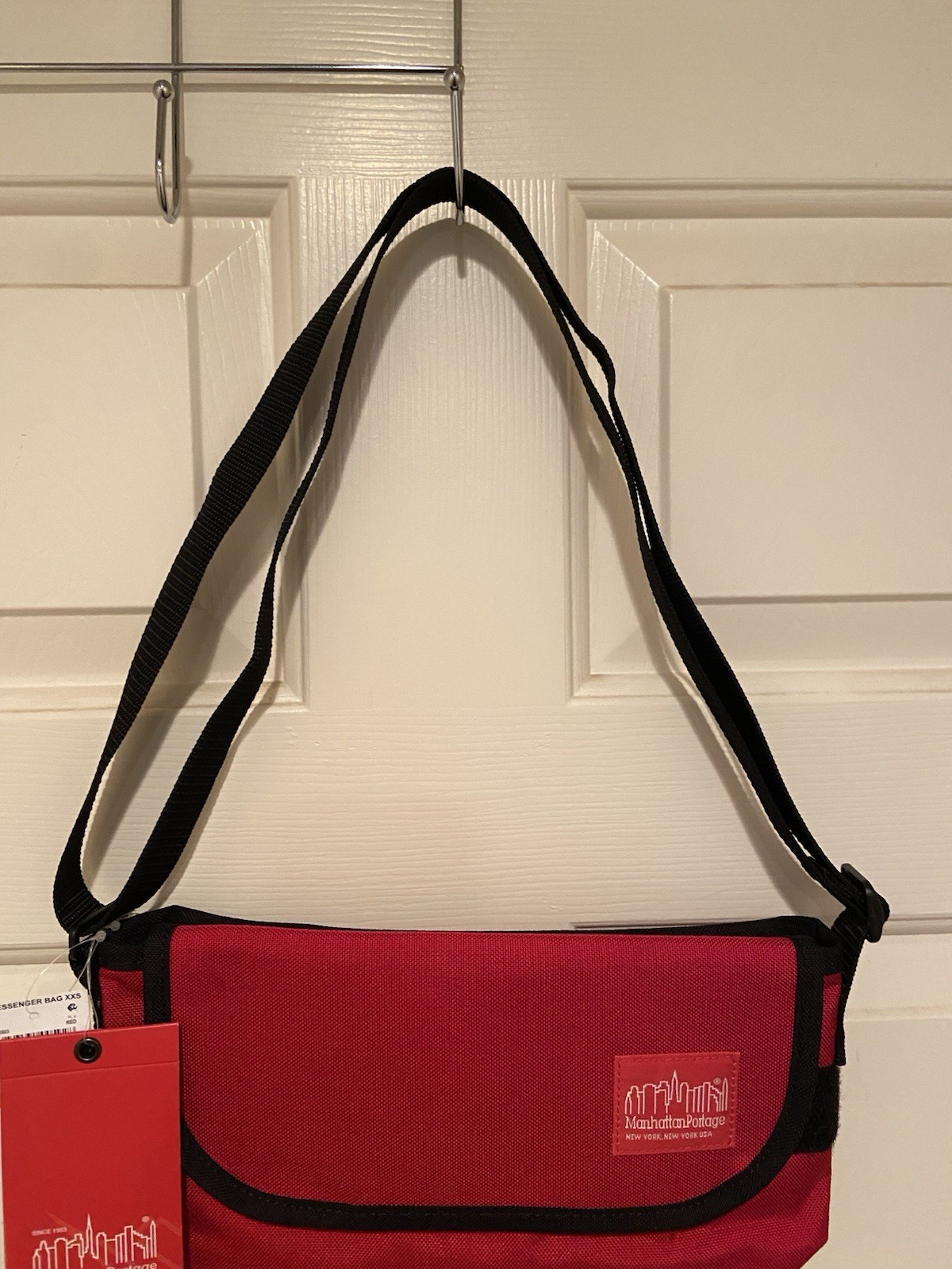 Manhattan Portage Nylon Messenger Bag Crossbody Red 11.5” Wide X 7.5” Tall NWT
