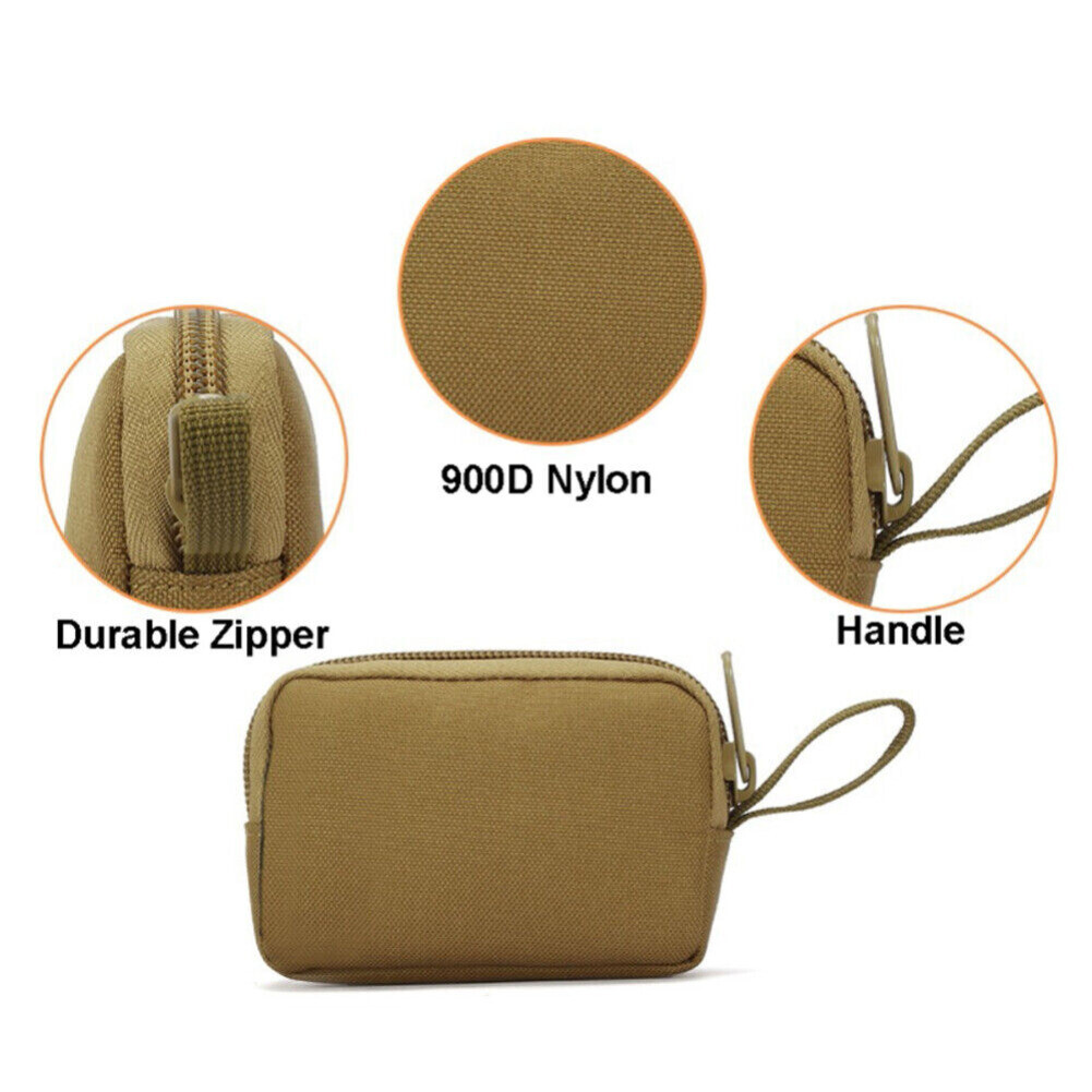 Tactical Wallet Card Bag Small Pocket Key Pouch Money Bag Men Portable EDC Pouch
