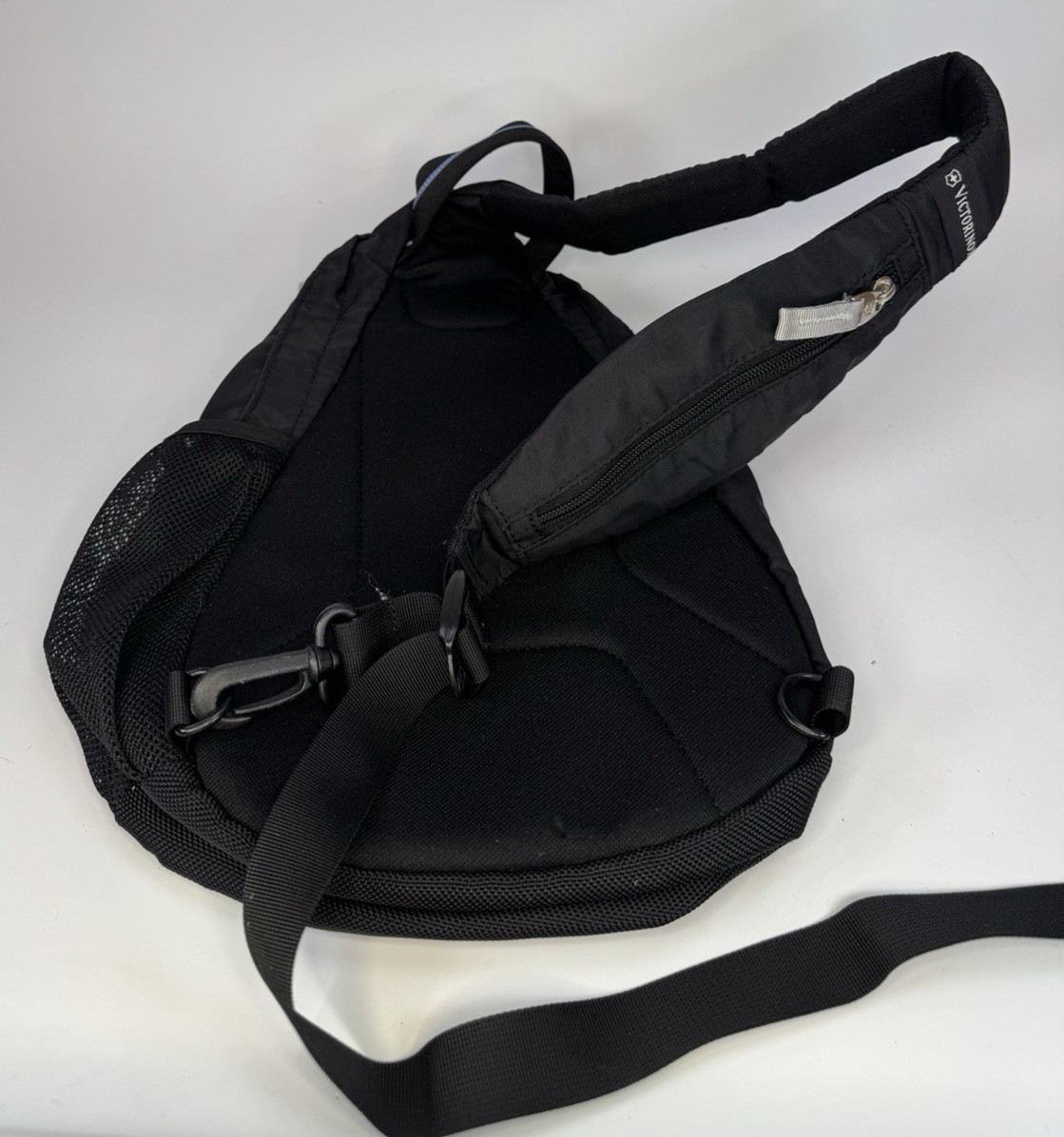 VICTORINOX Swiss Army Small Backpack Mini Travel Bag Blue Black Multiple Pockets