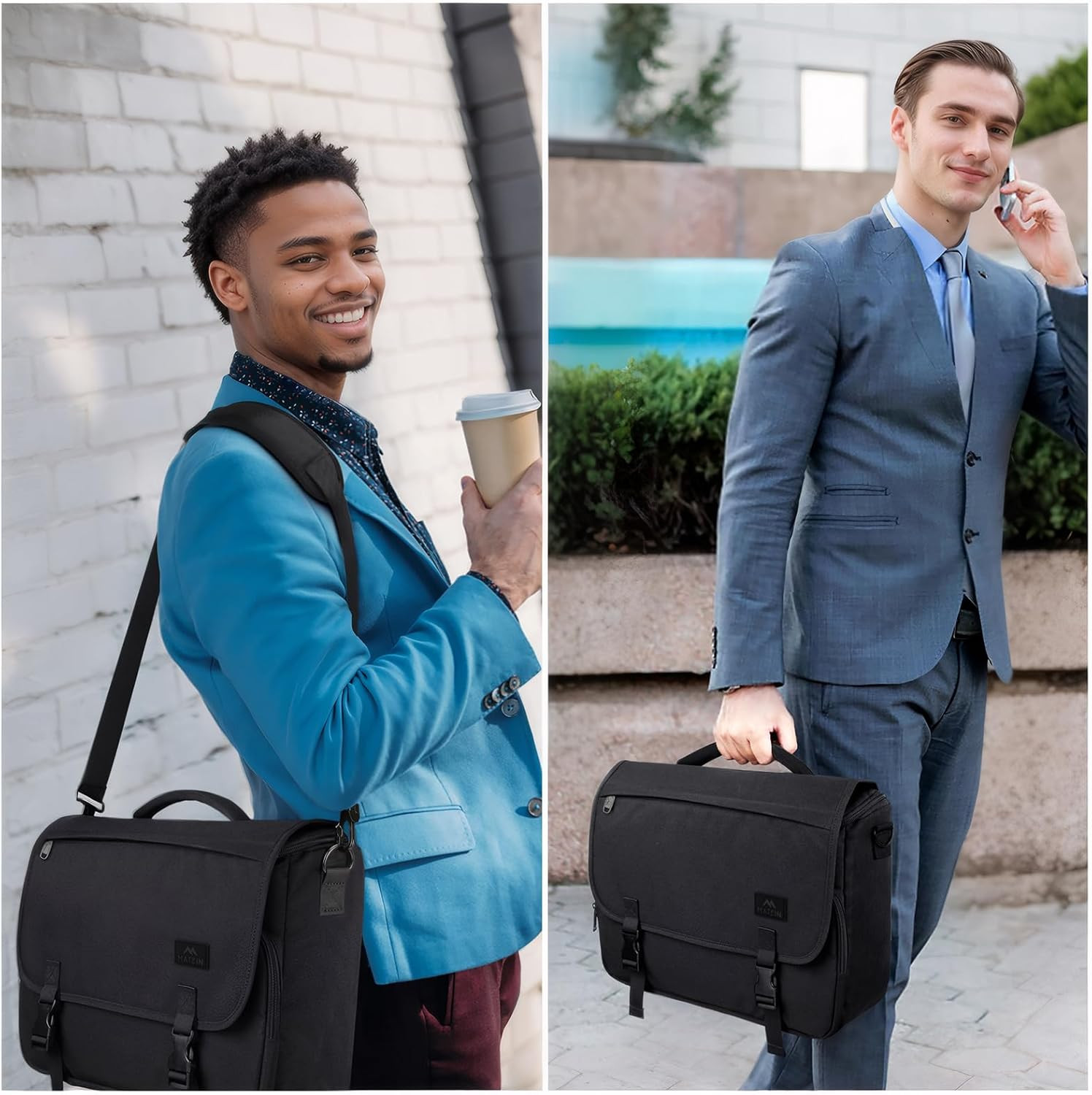 MATEIN Messenger Bag for Men, Briefcases Lightweight Men’S Laptop Bag 15.6 Inch