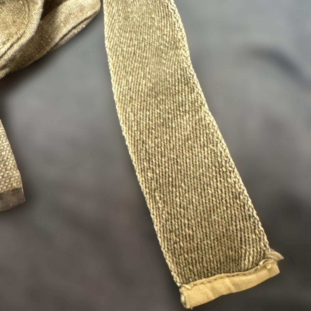 French Army Linen Shoulder Bag 1950s Used Military Canvas