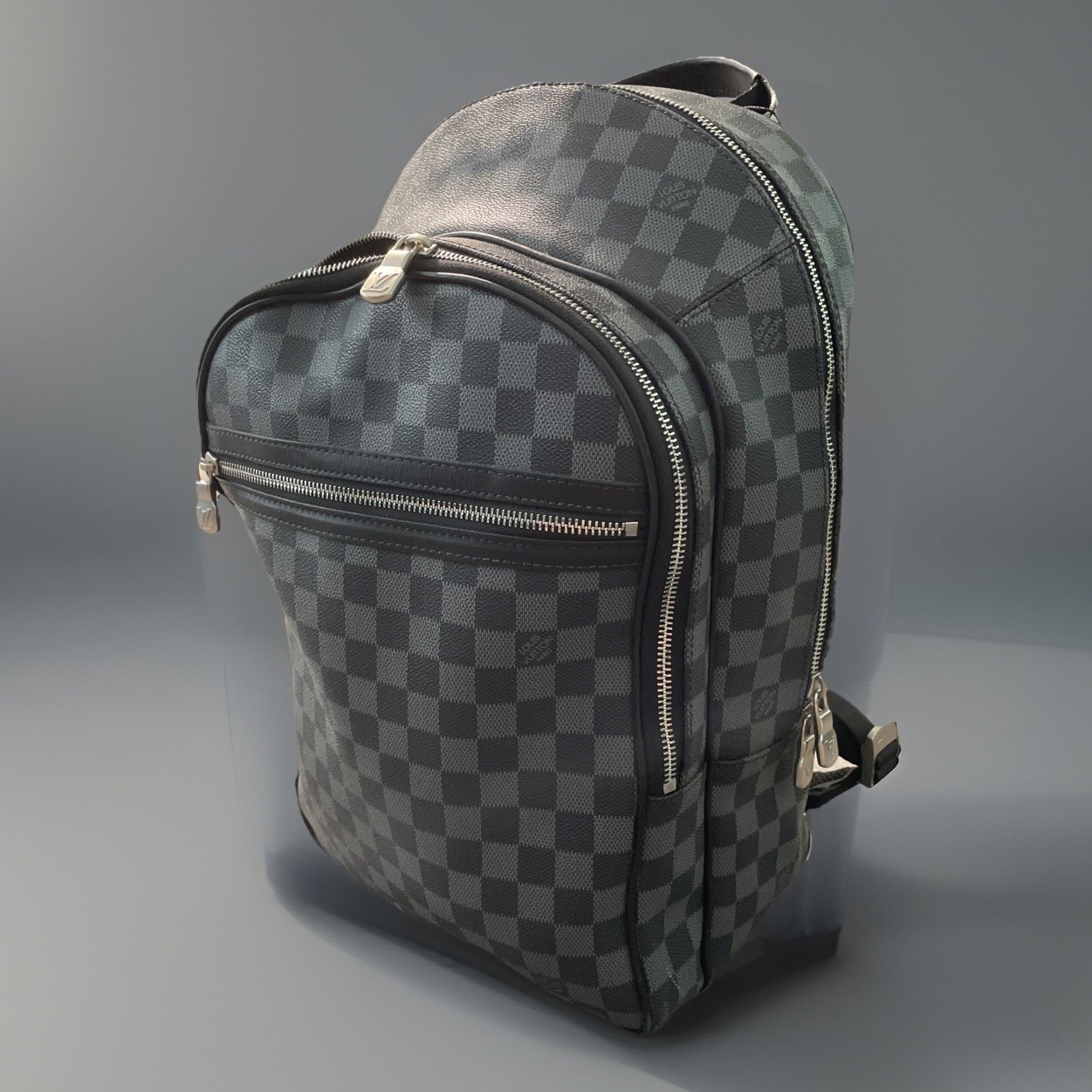 Louis Vuitton Damier Graphite Michael Backpack Gray & Black Check Adj Straps