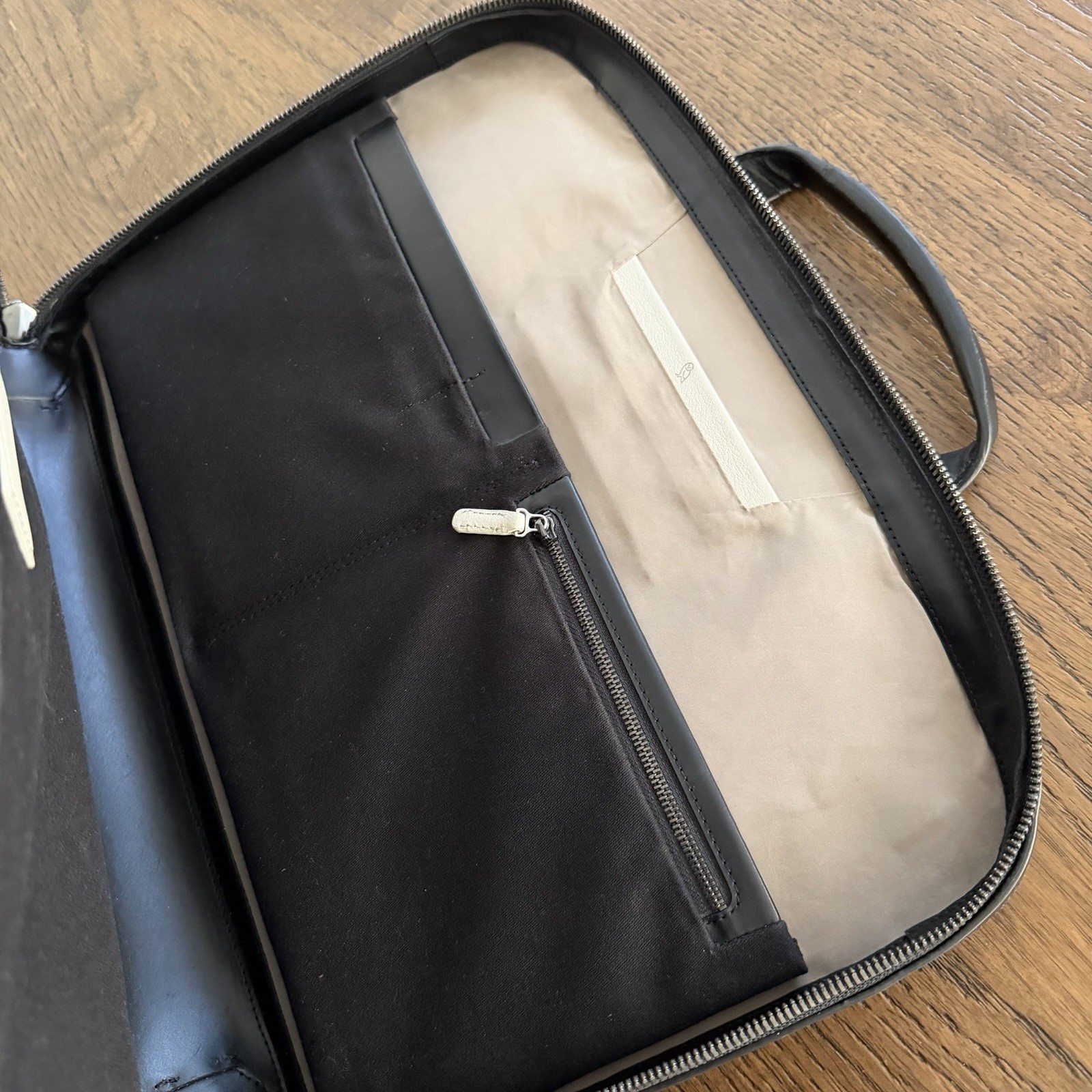 Bellroy Designers Edition Leather Laptop Briefcase Black Work Messenger Bag
