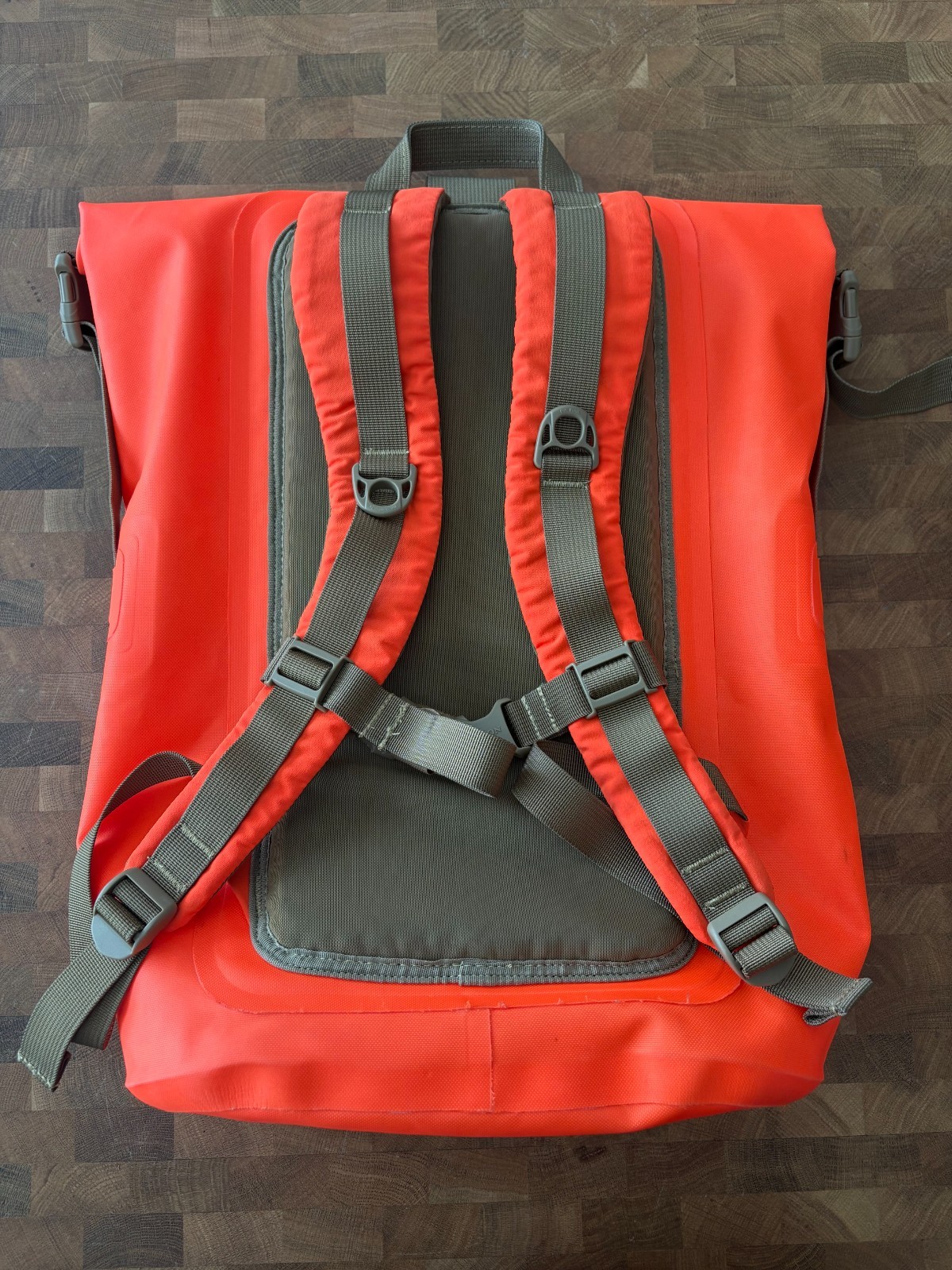 28L Filson Dry Bag Backpack | Orange Waterproof TPU Nylon