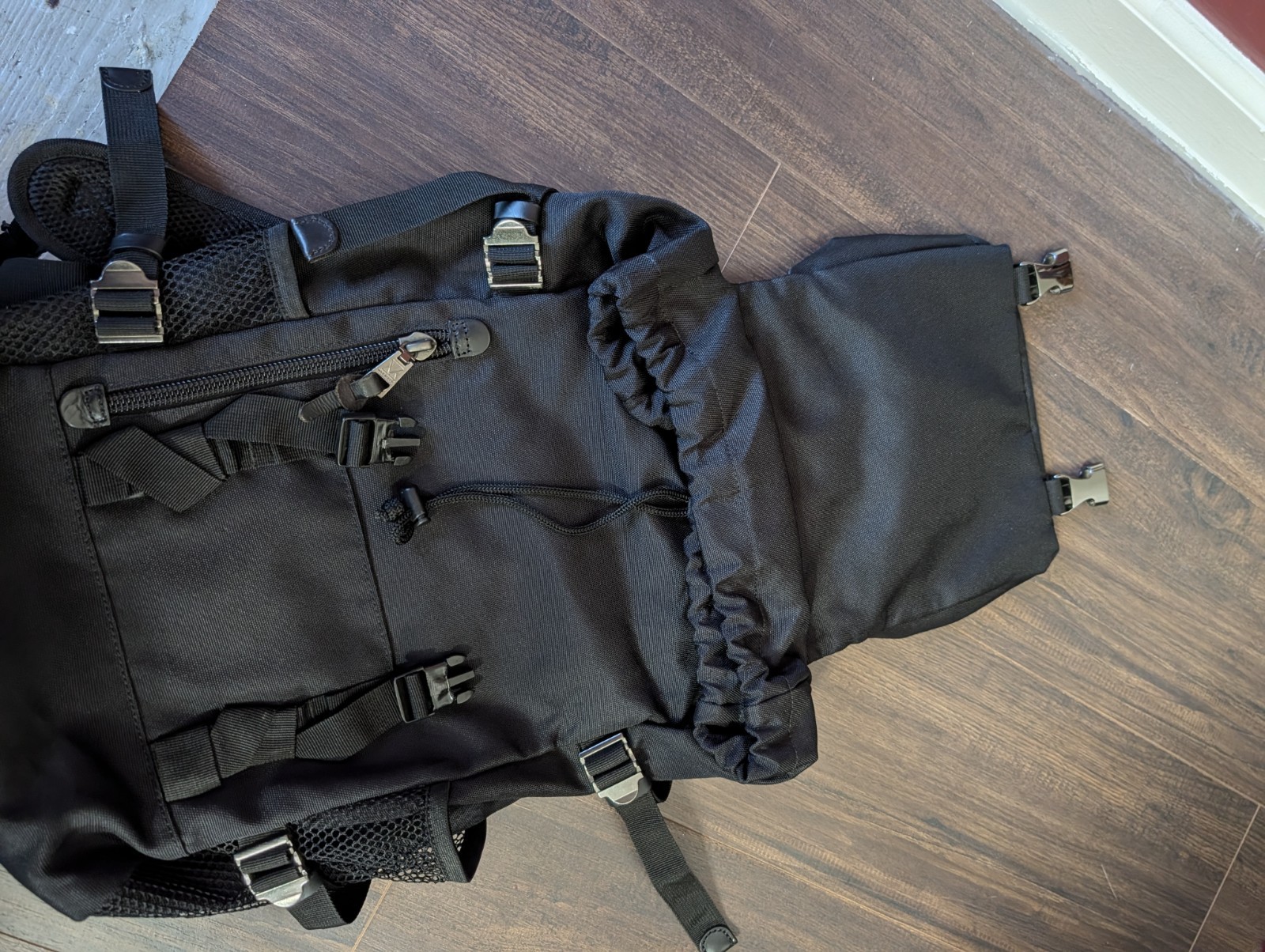 MAKAVELIC TOKYO Black Flap Snap Urban Techwear Black Bag Backpack