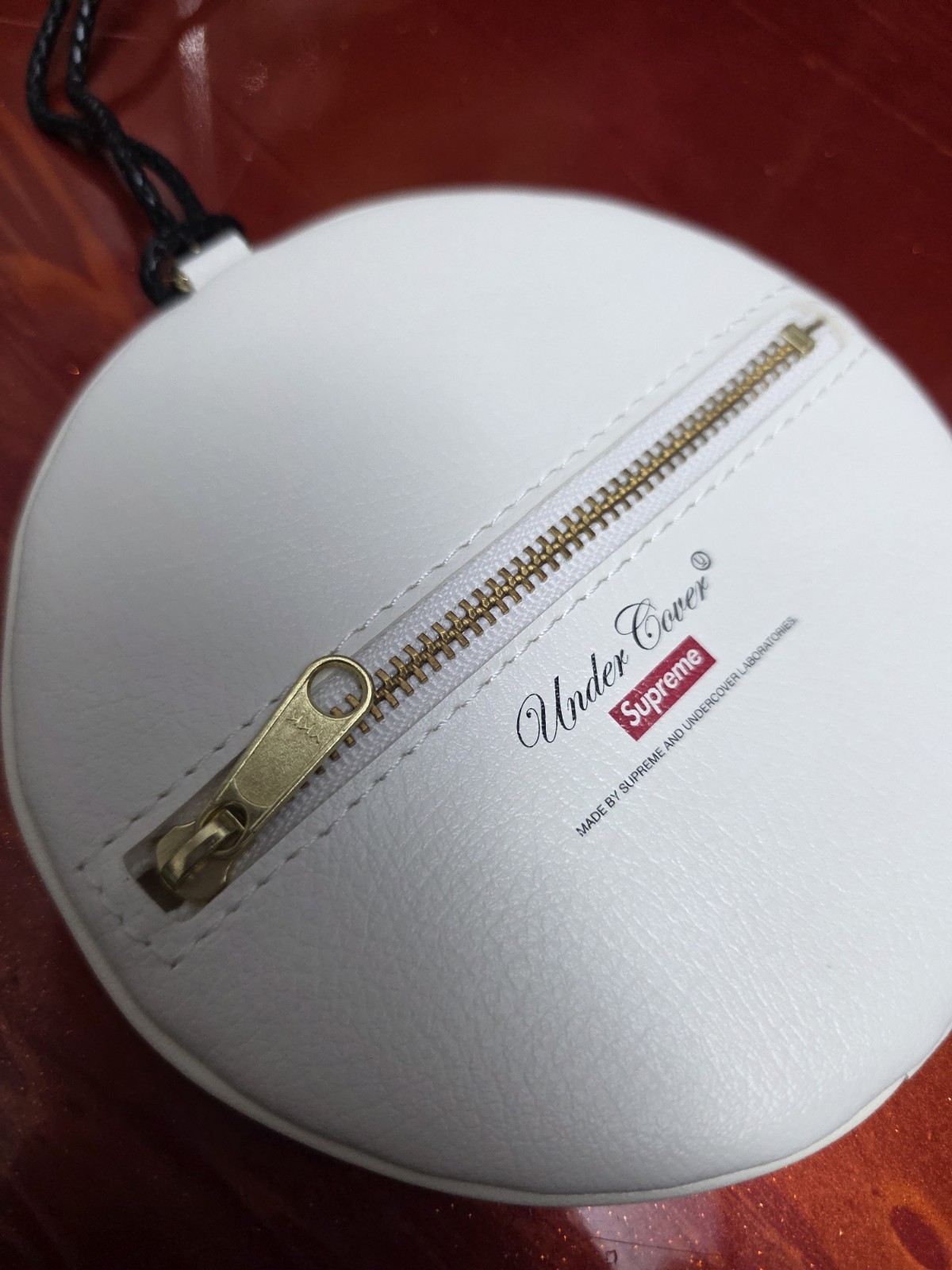 Supreme Undercover Public Enemy Logo Medallion Coin Pouch White SS18 Bag Charm