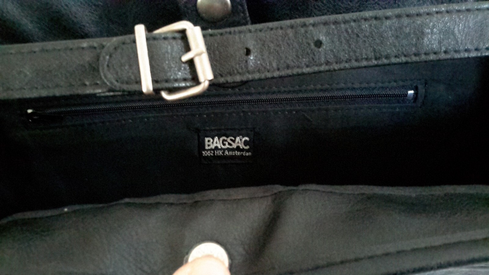 Axel David BagSac 1062 HK Amsterdam Men Classic Leather Briefcase Black Pre-owne