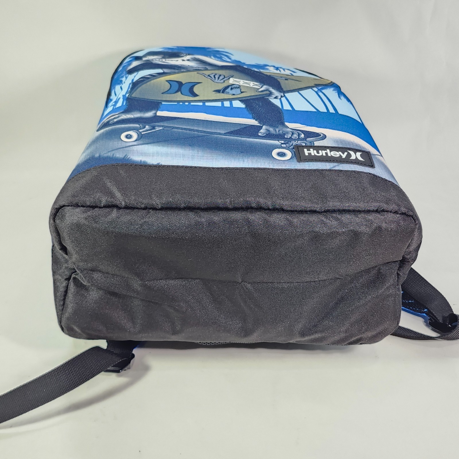 Hurley Backpack Skateboard Surfboard Monkey Blue 15″ Laptop Sleeve Tavel Bag NWT