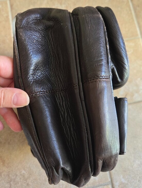 Vintage Wilsons Leather Brown Satchel Bag Carrying Case Toiletries Travel Work
